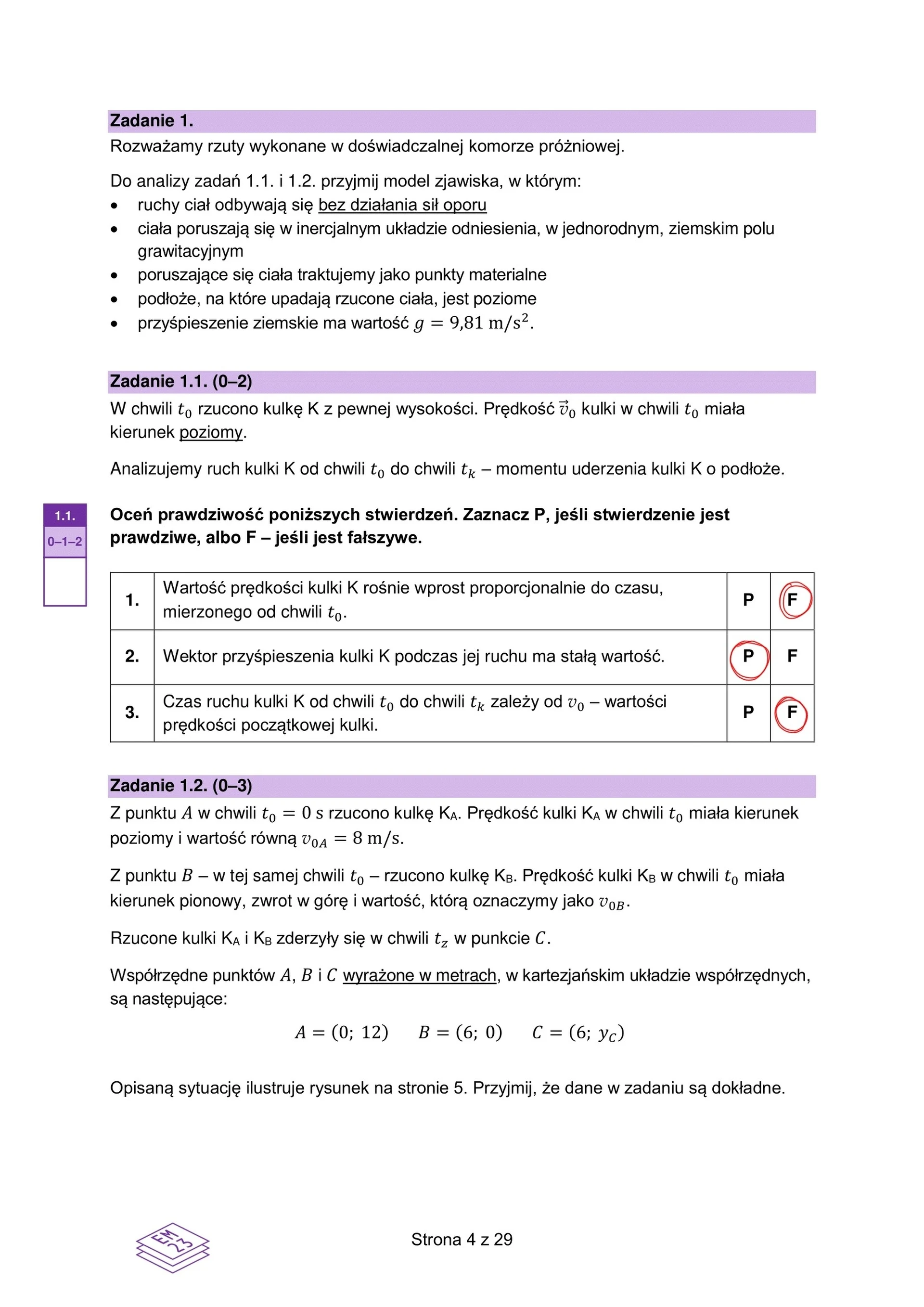Matura maj 2025. Fizyka, poziom rozszerzony – strona 3