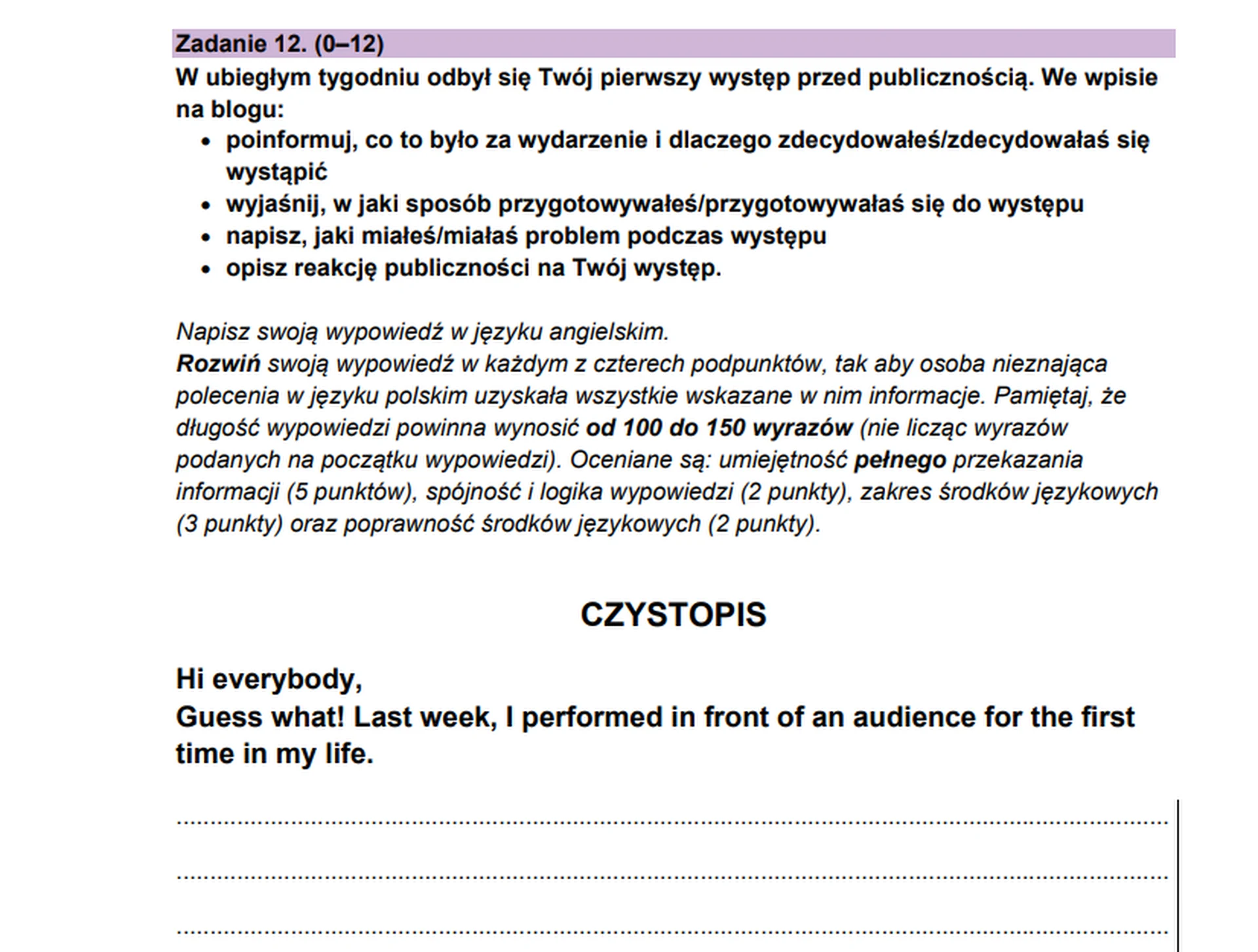 Matura maj 2025. Język angielski, poziom podstawowy – strona 19