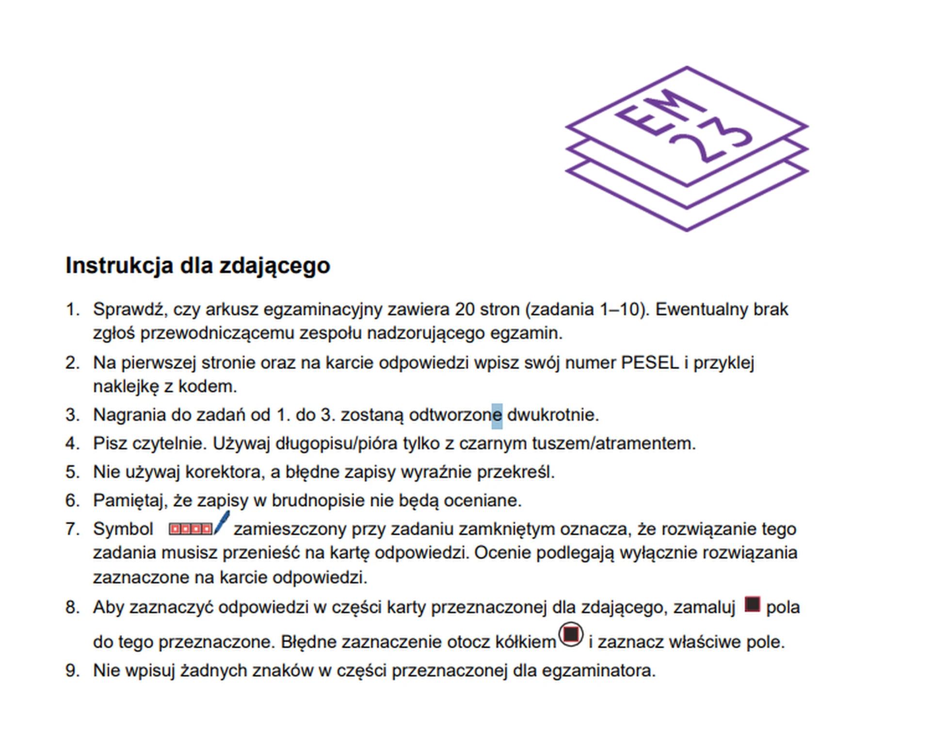 Matura maj 2025. Język polski, poziom podstawowy – strona 2