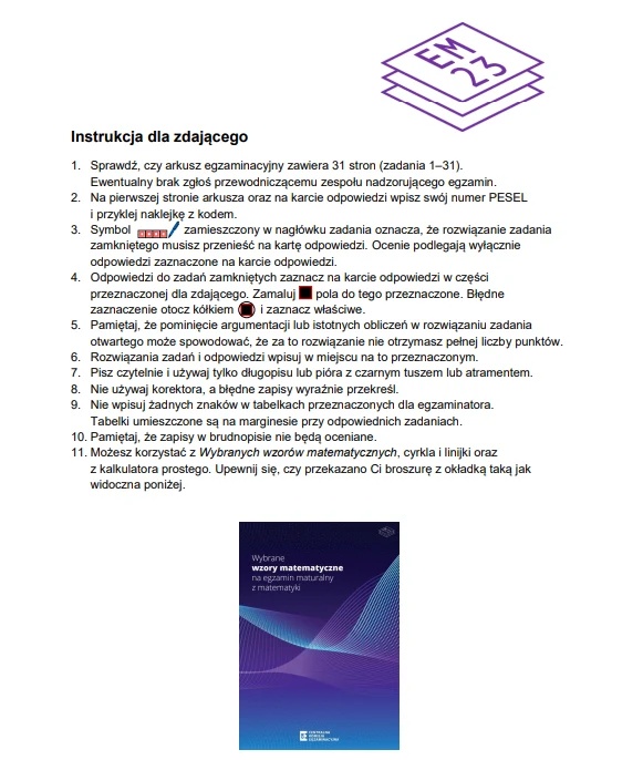 Matura maj 2025. Matematyka, poziom podstawowy – strona 2