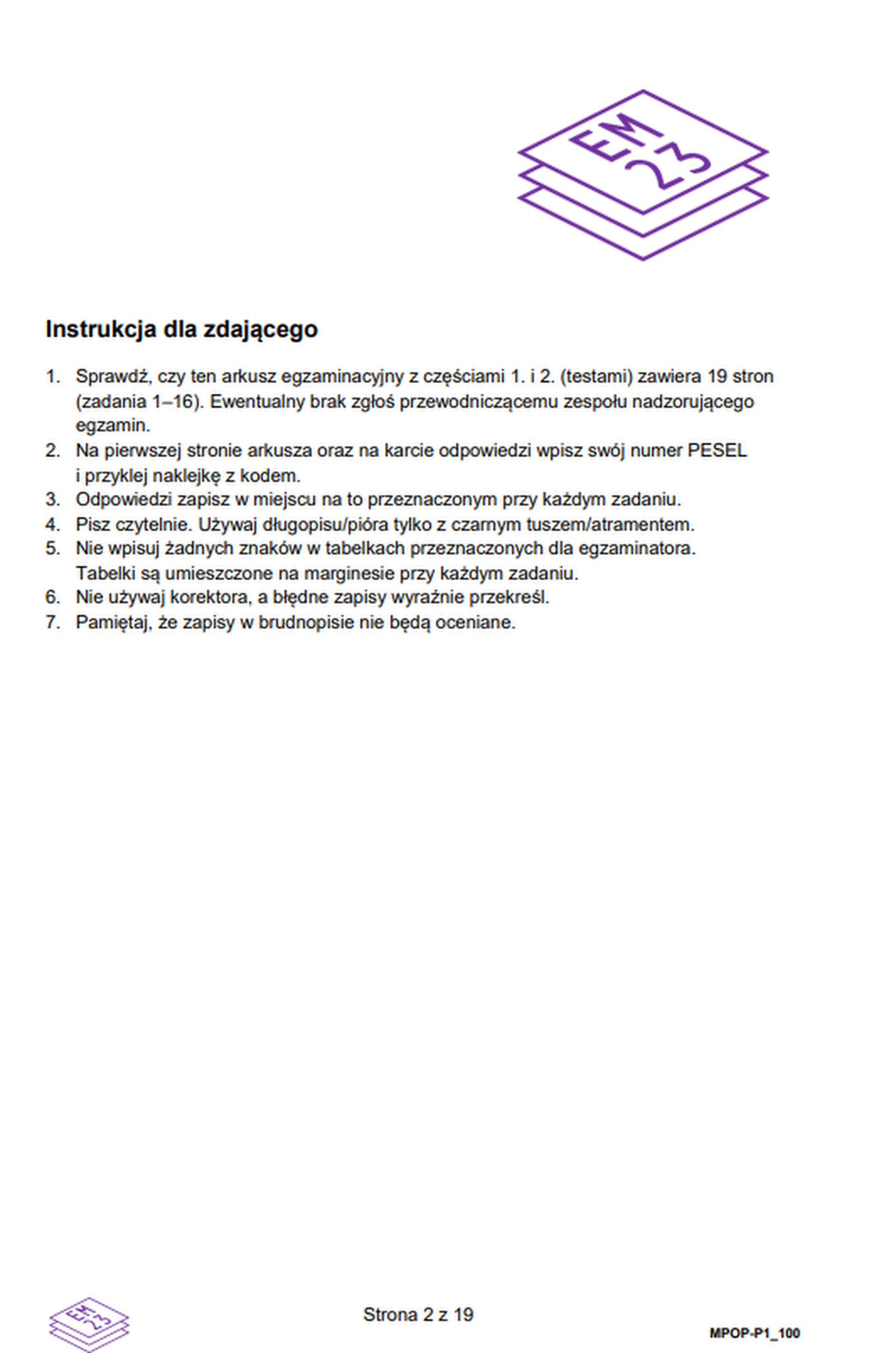 Matura maj 2024. Język polski, poziom podstawowy – strona 2