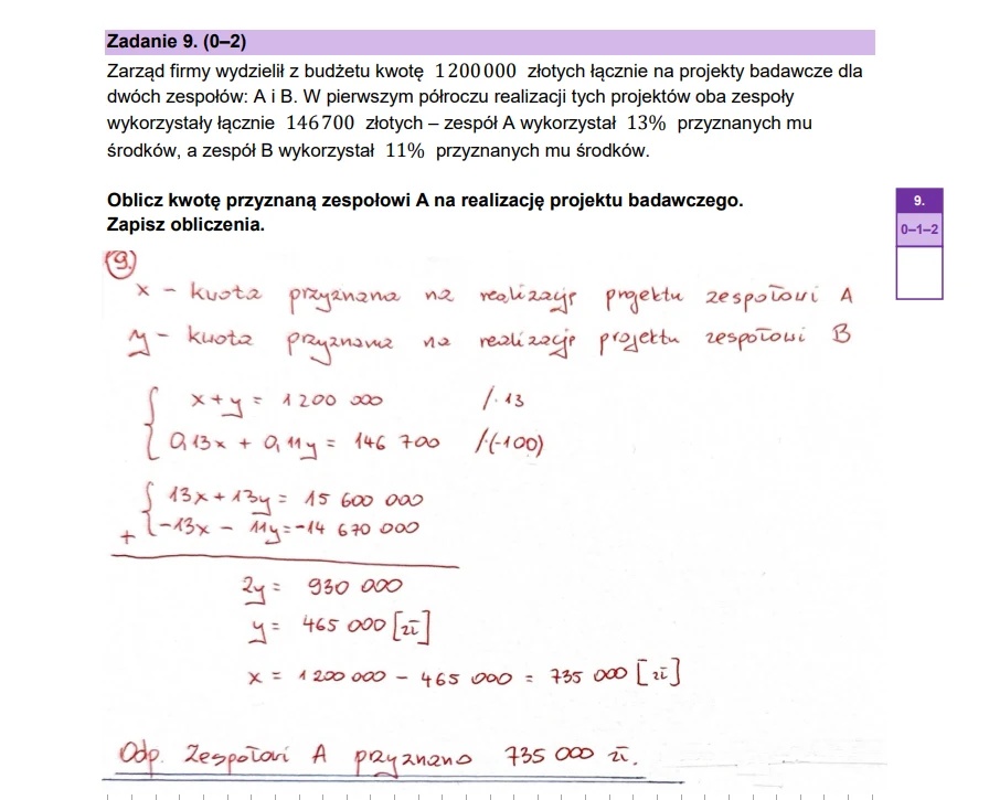 Matura maj 2025. Matematyka, poziom podstawowy – strona 9
