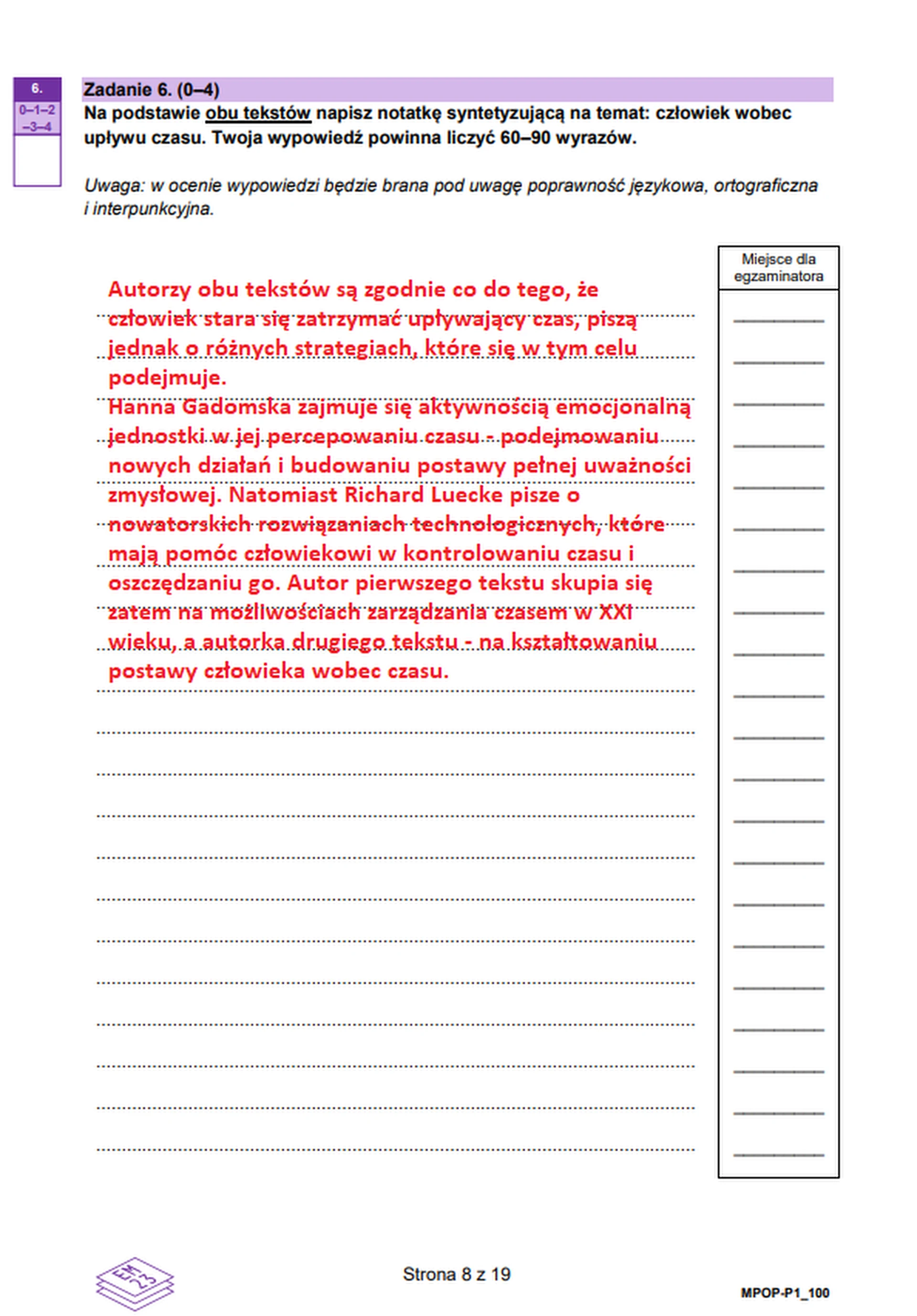 Matura maj 2024. Język polski, poziom podstawowy – strona 8