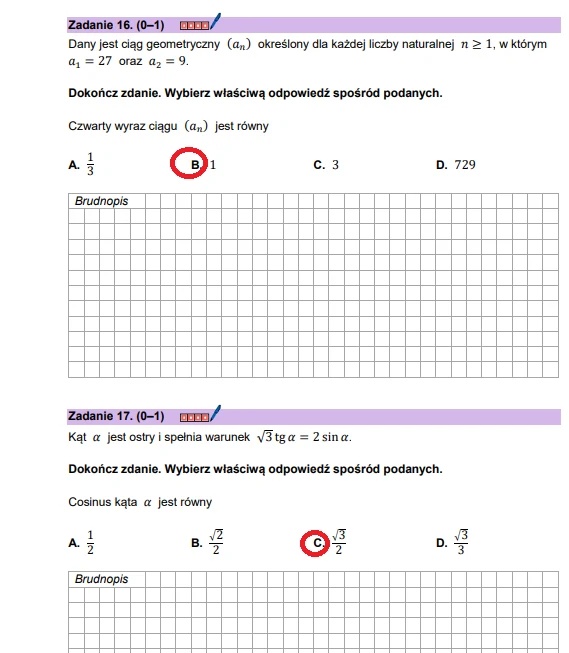 Matura maj 2025. Matematyka, poziom podstawowy – strona 17