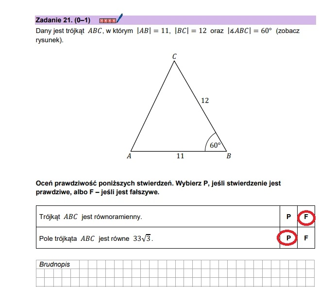 Matura maj 2025. Matematyka, poziom podstawowy – strona 21
