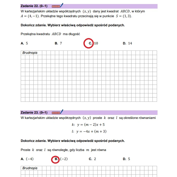Matura maj 2025. Matematyka, poziom podstawowy – strona 22