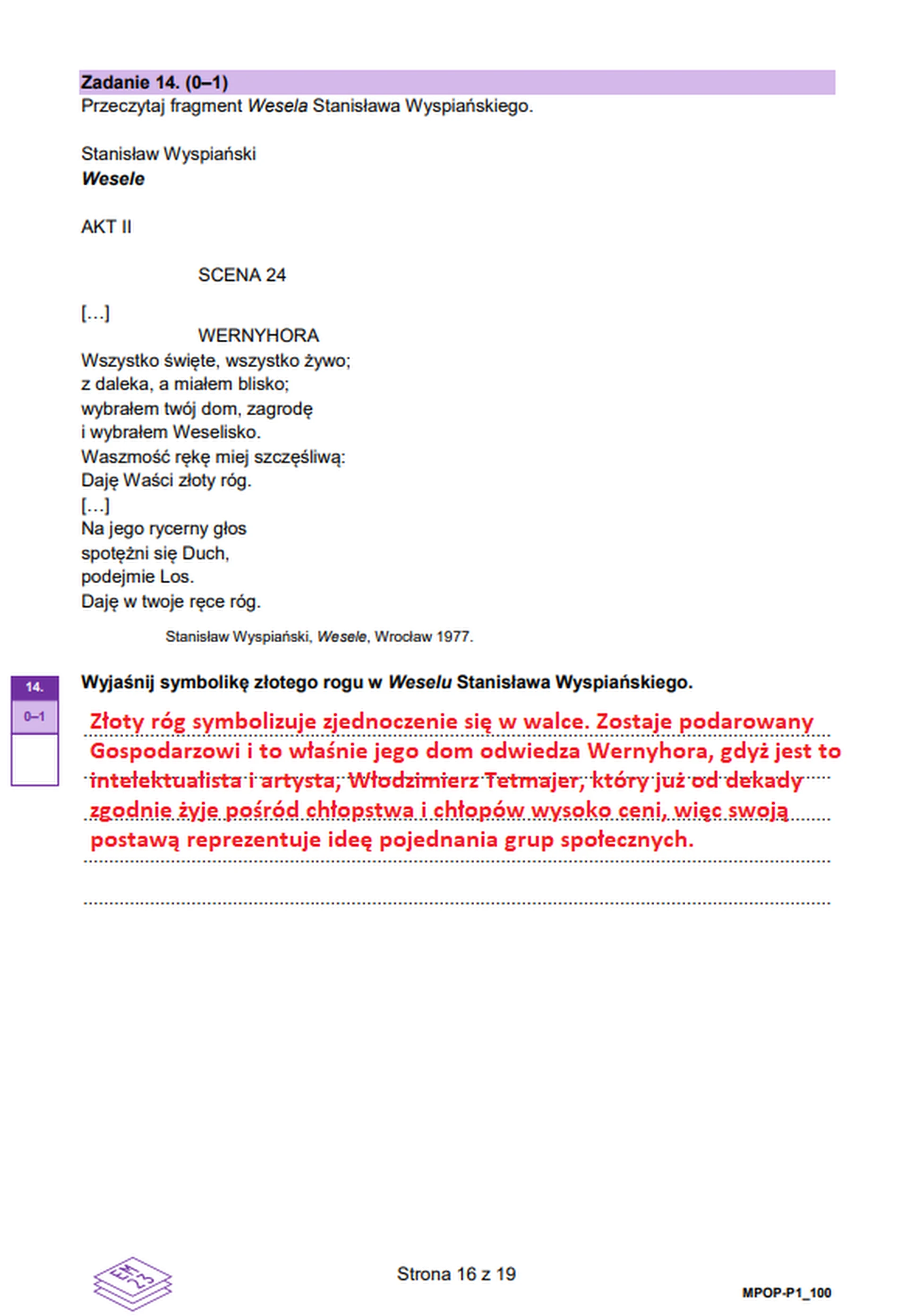 Matura maj 2024. Język polski, poziom podstawowy – strona 16