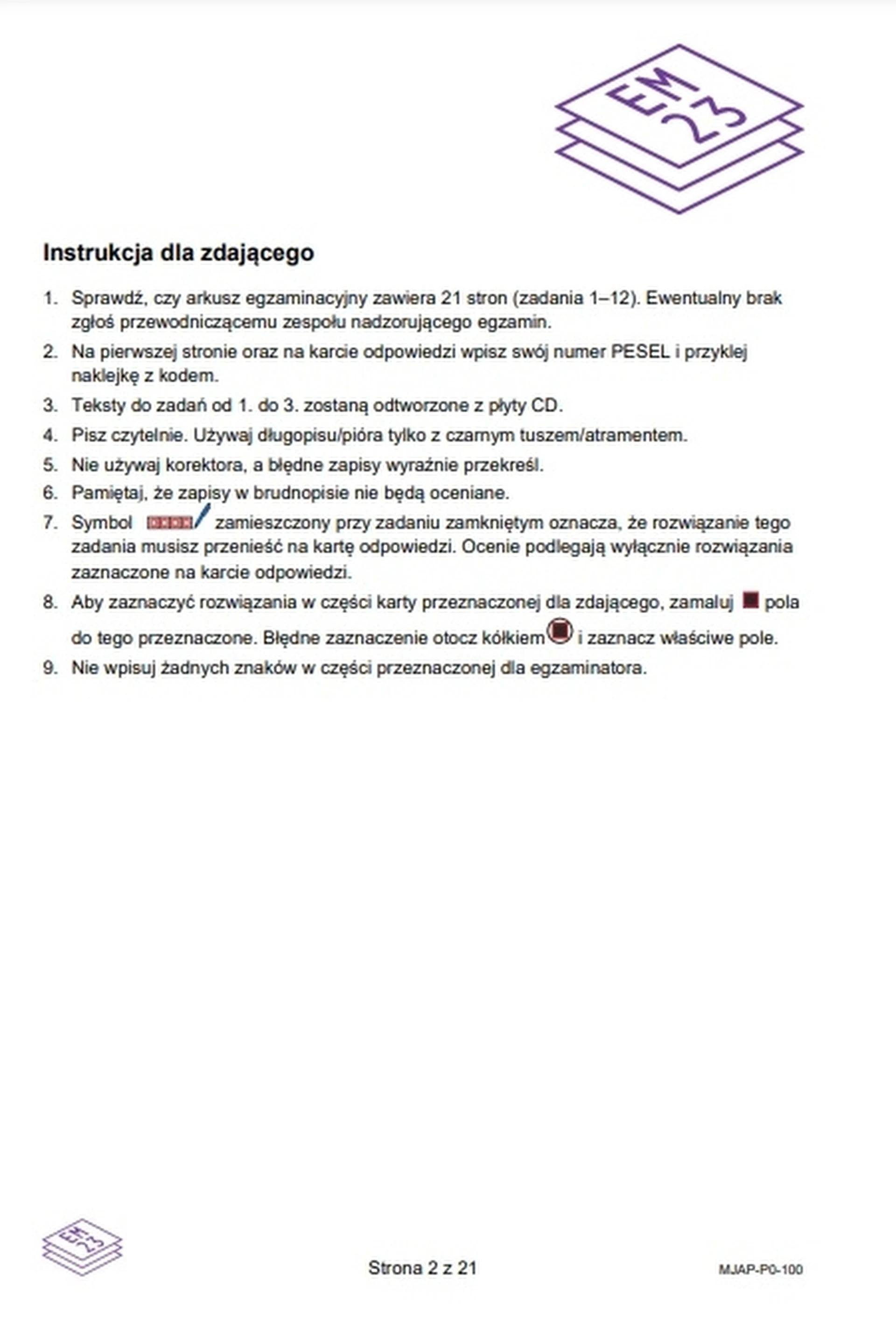 Matura maj 2024. Język angielski, poziom podstawowy – strona 2