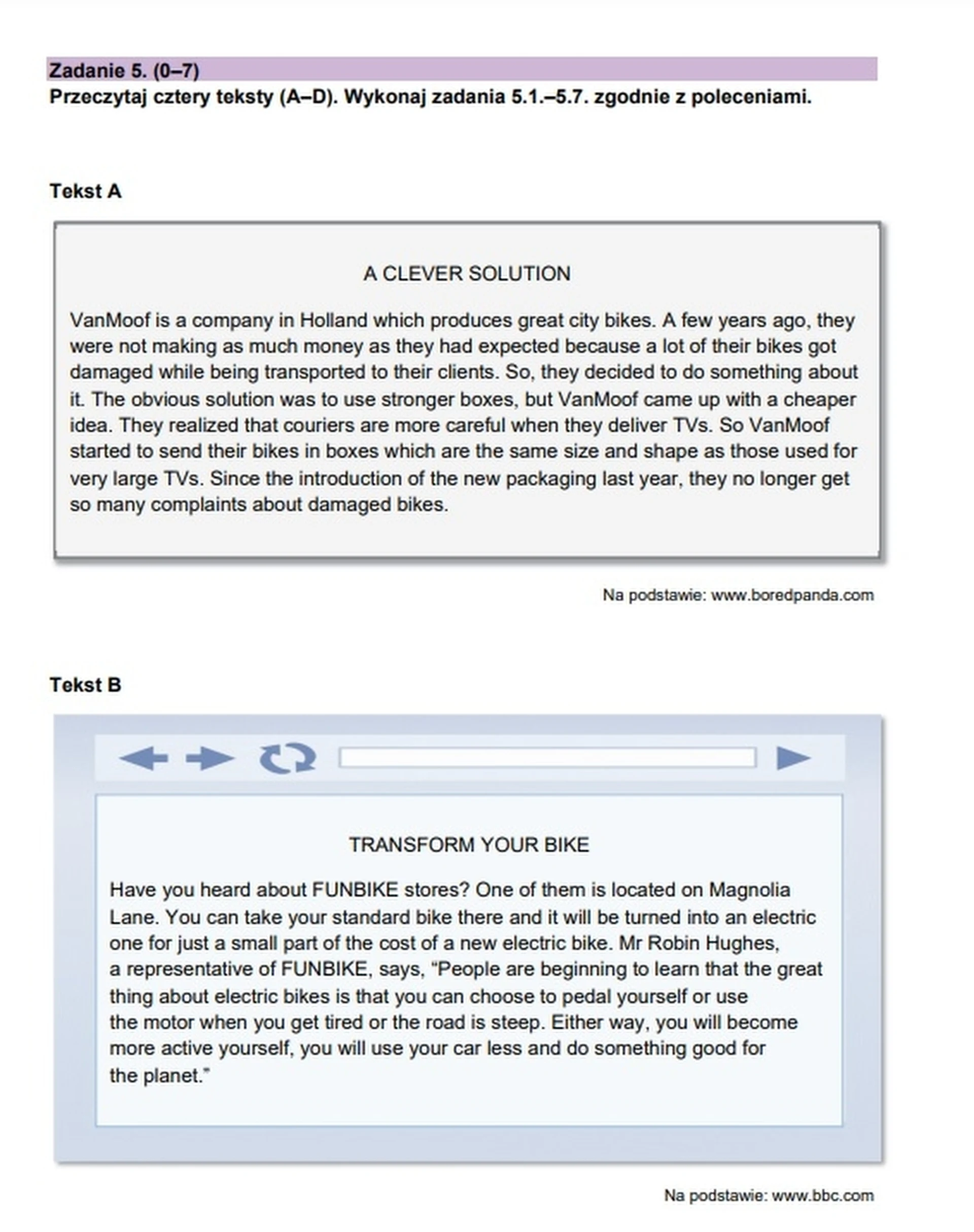 Matura maj 2024. Język angielski, poziom podstawowy – strona 7