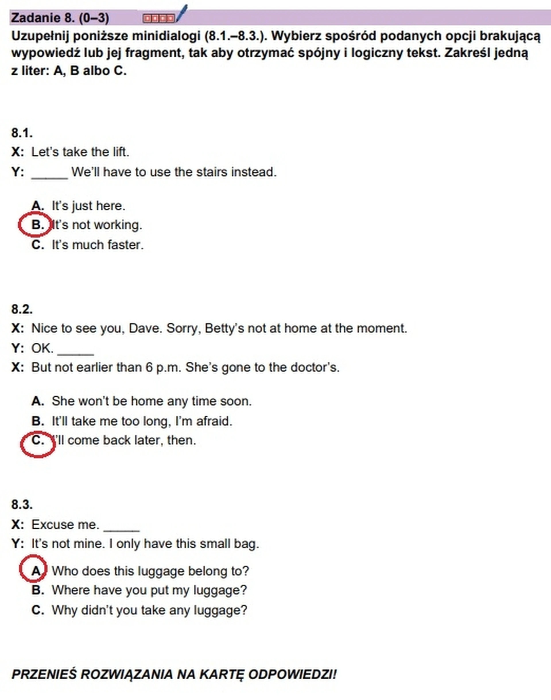 Matura maj 2024. Język angielski, poziom podstawowy – strona 14
