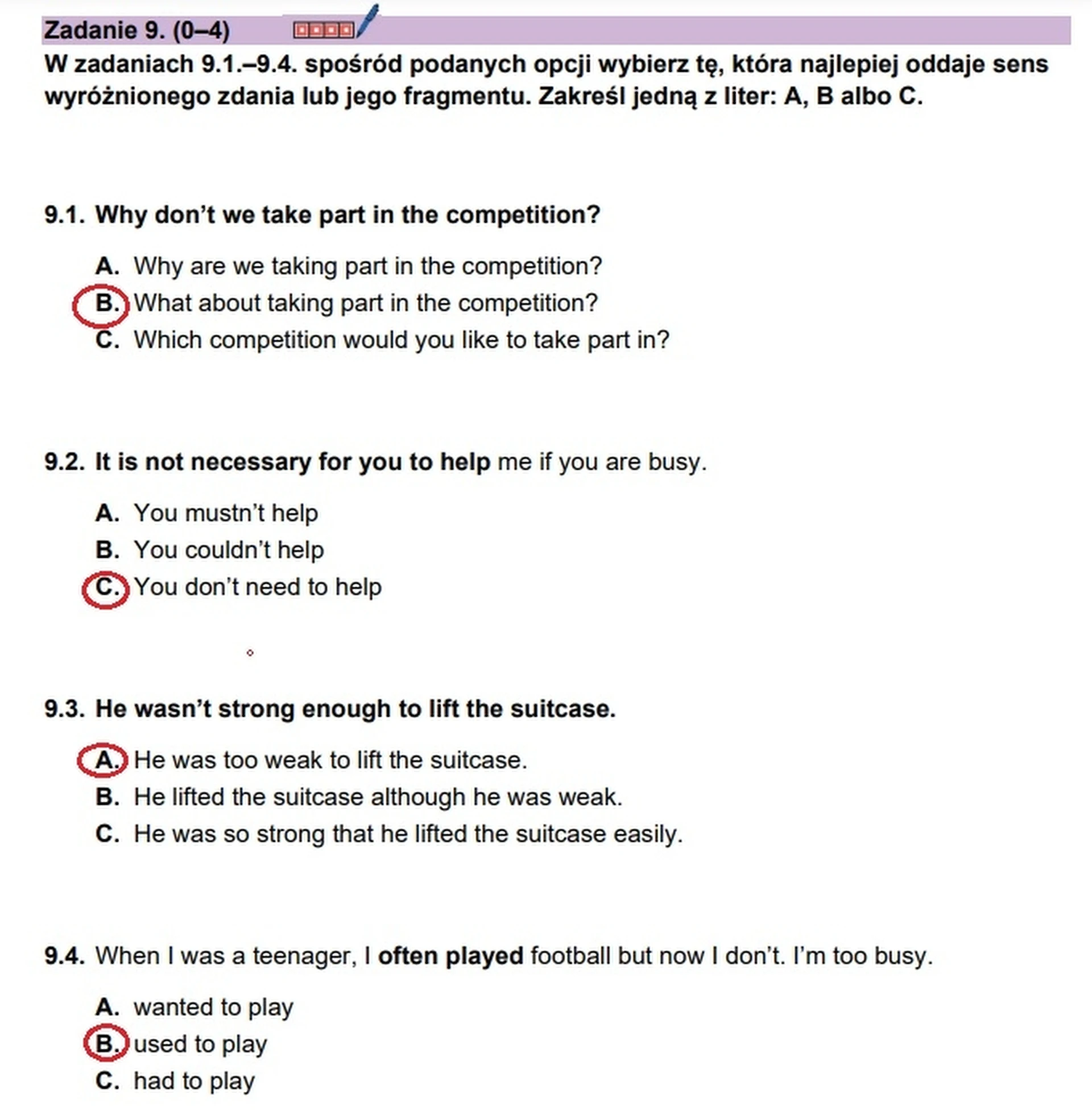 Matura maj 2024. Język angielski, poziom podstawowy – strona 15