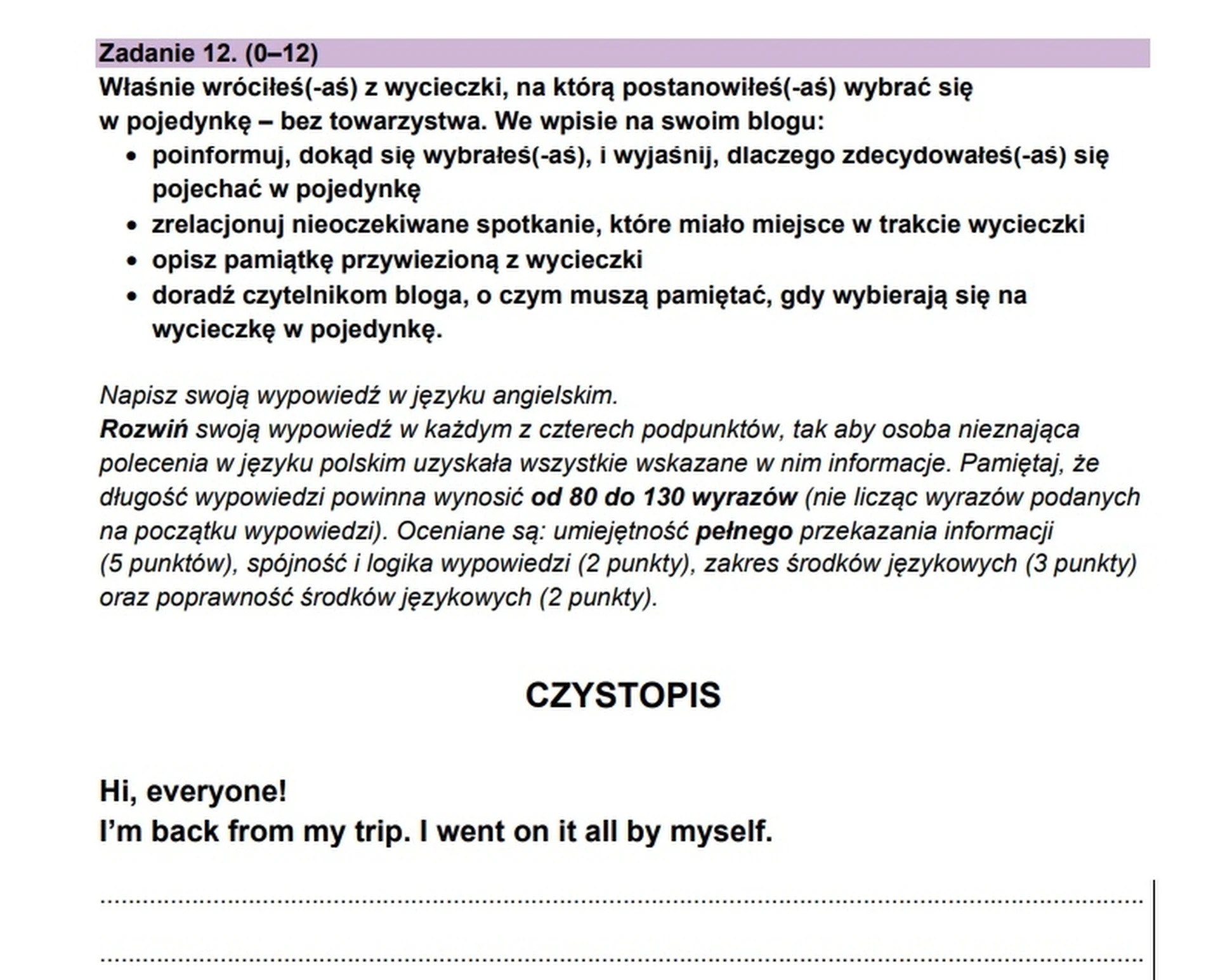 Matura maj 2024. Język angielski, poziom podstawowy – strona 18