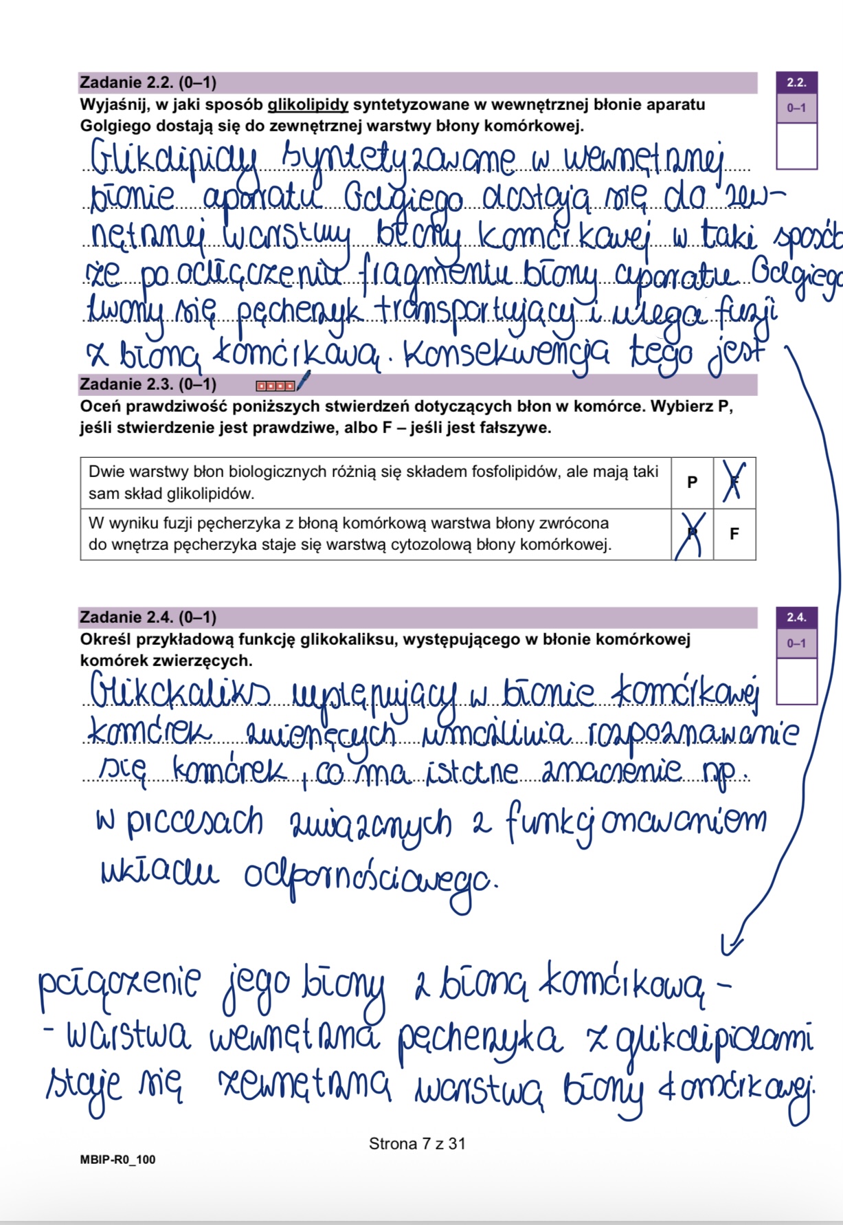 Matura styczeń 2026. Biologia, poziom rozszerzony – strona 7