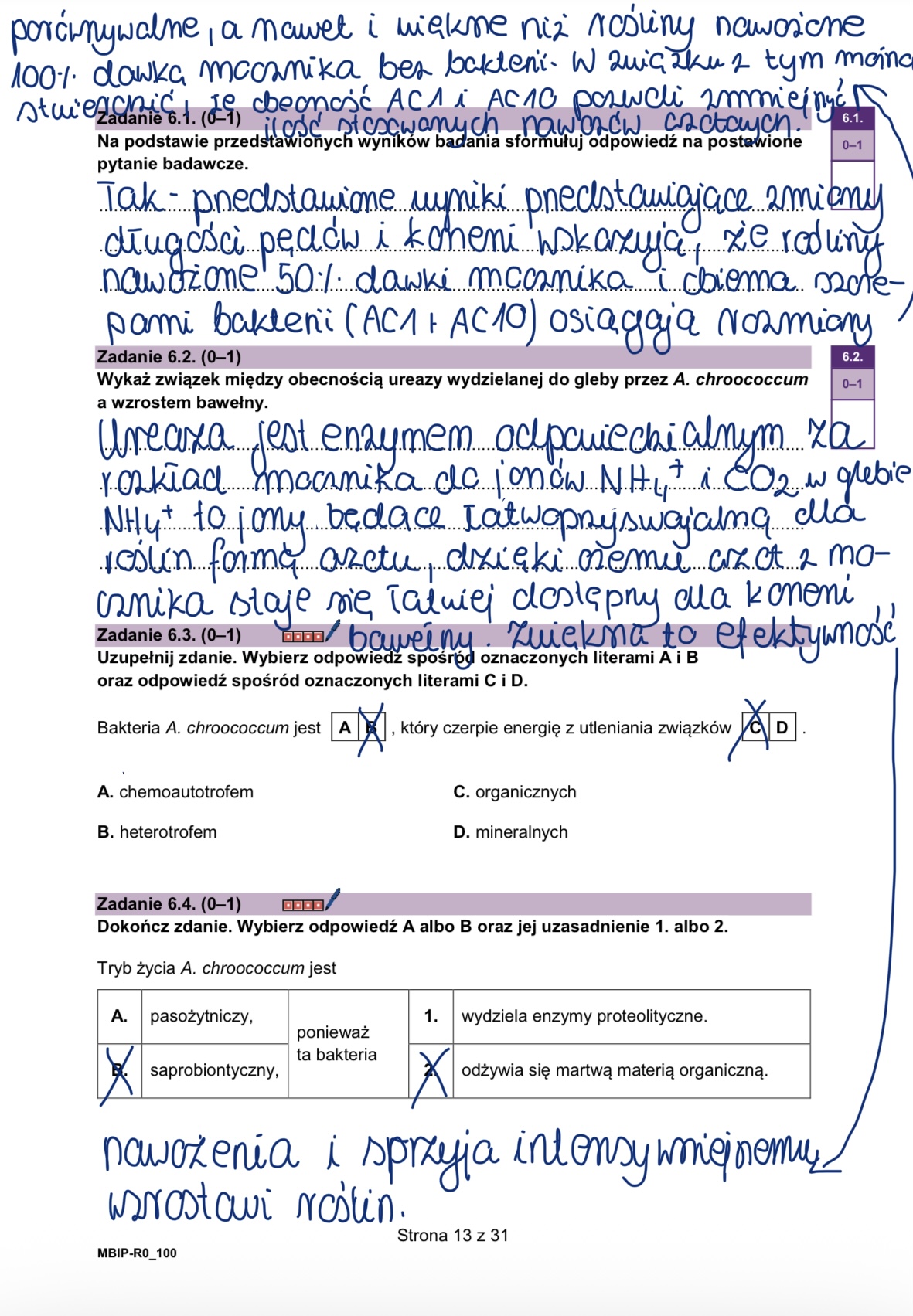 Matura styczeń 2026. Biologia, poziom rozszerzony – strona 13