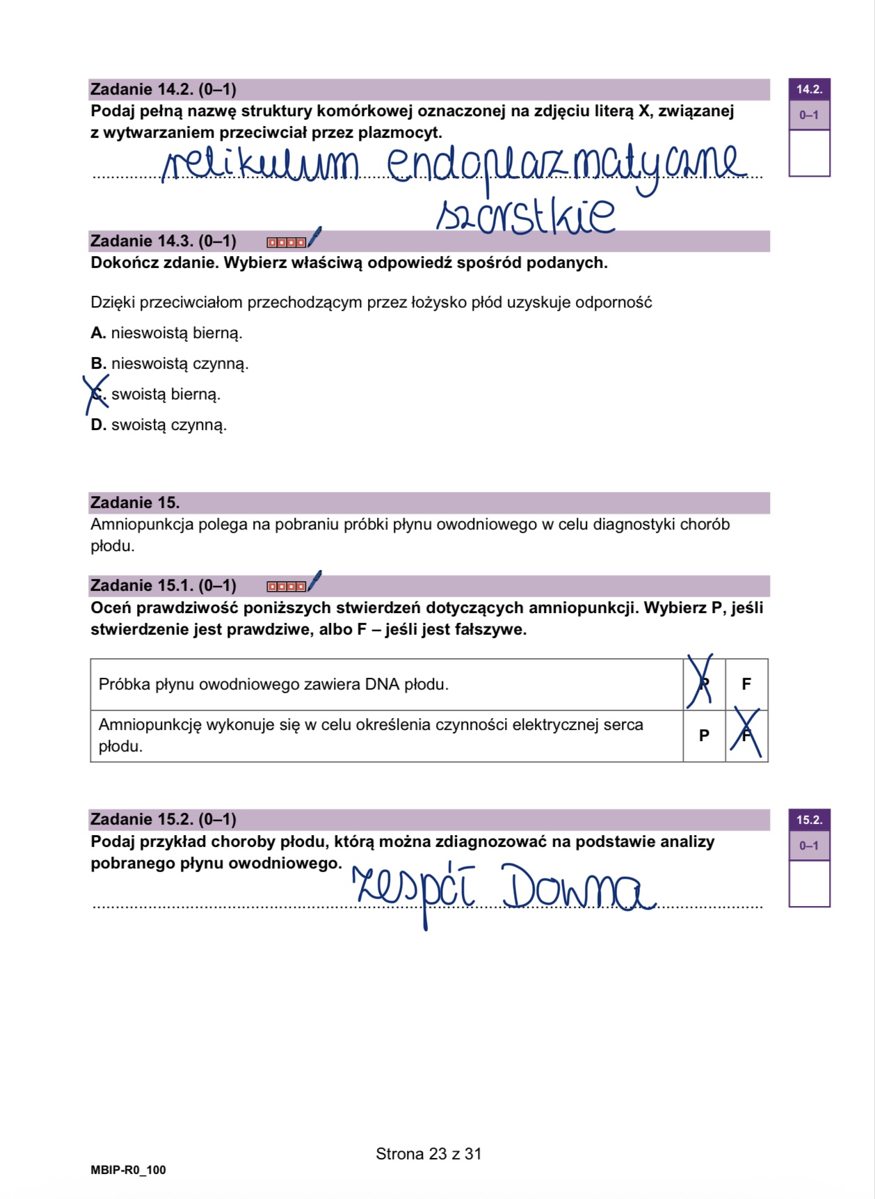 Matura styczeń 2026. Biologia, poziom rozszerzony – strona 23
