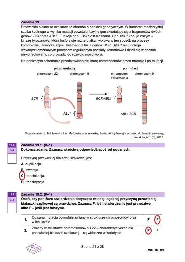 Matura maj 2024. Biologia, poziom rozszerzony – strona 24