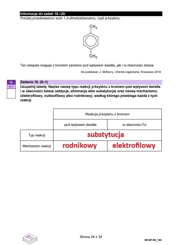 Matura maj 2025. Chemia, poziom rozszerzony – strona 24