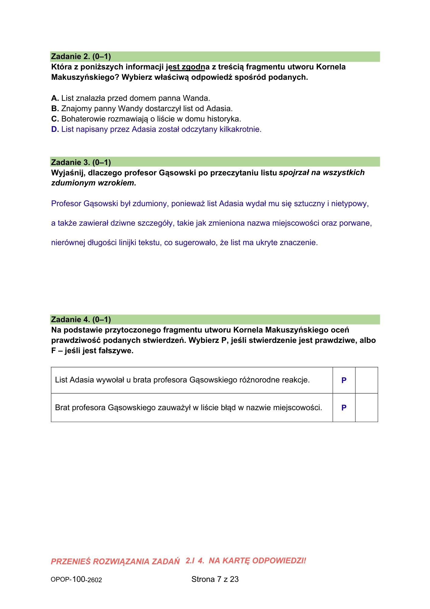 Próbny egzamin ósmoklasisty 2026. Język polski – strona 7