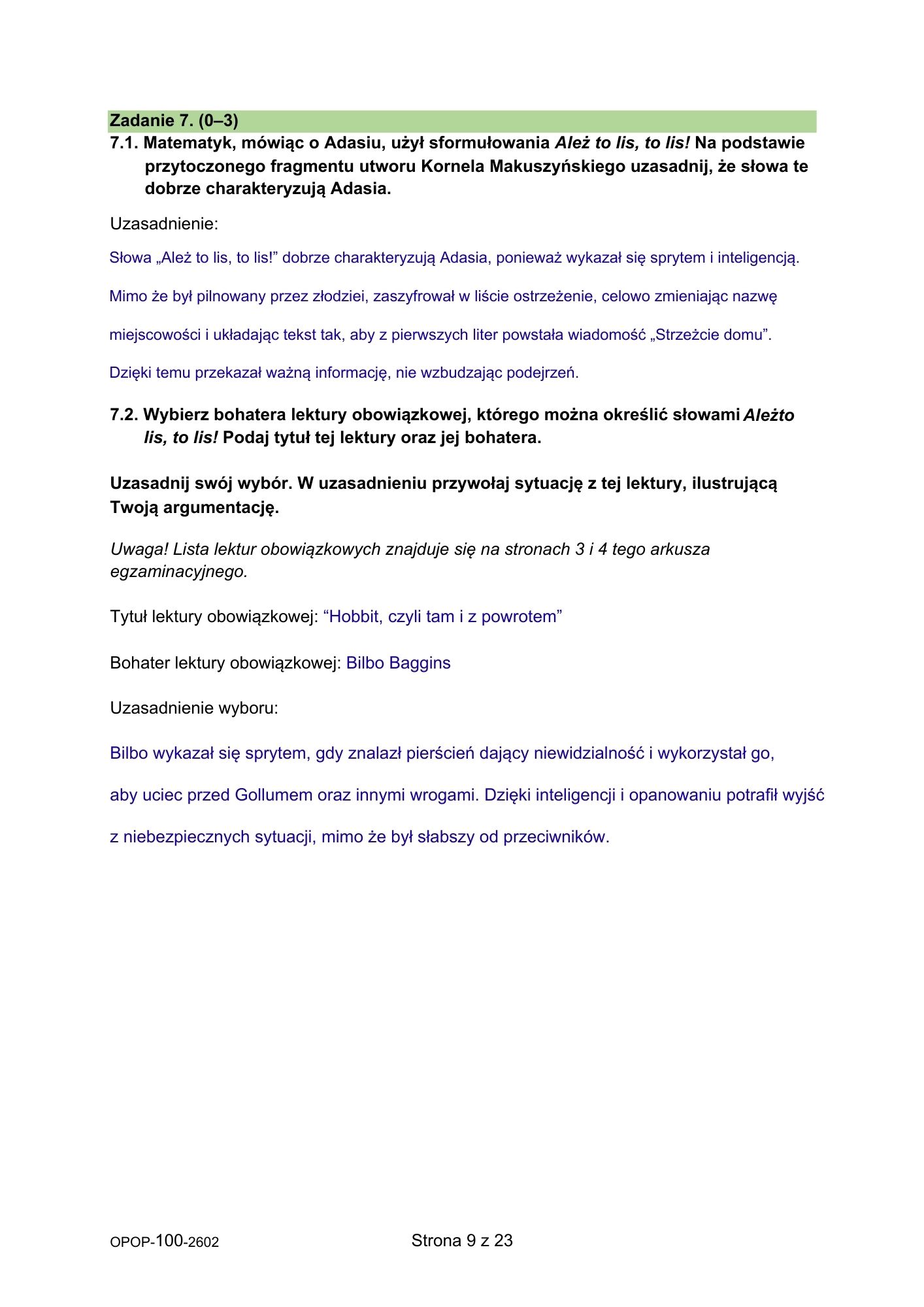 Próbny egzamin ósmoklasisty 2026. Język polski – strona 9