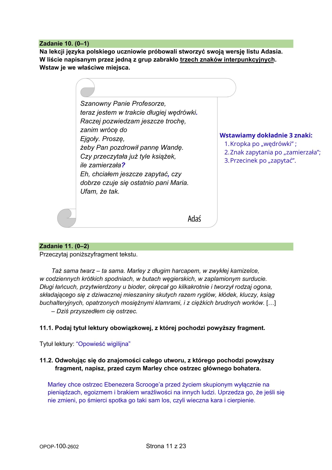 Próbny egzamin ósmoklasisty 2026. Język polski – strona 11