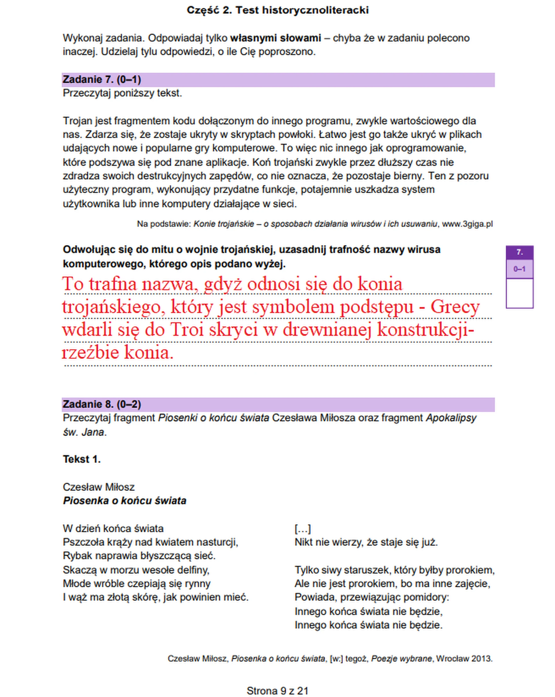 Matura maj 2023. Język polski, poziom podstawowy – strona 9