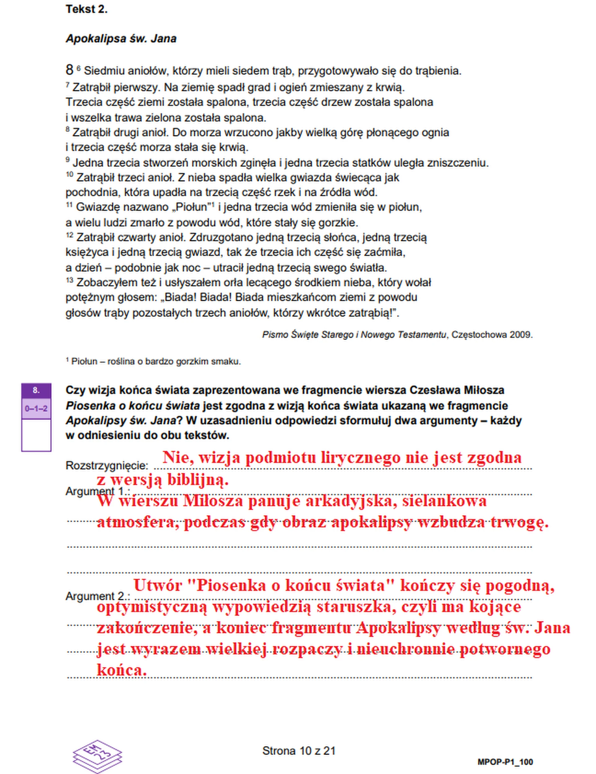 Matura maj 2023. Język polski, poziom podstawowy – strona 10