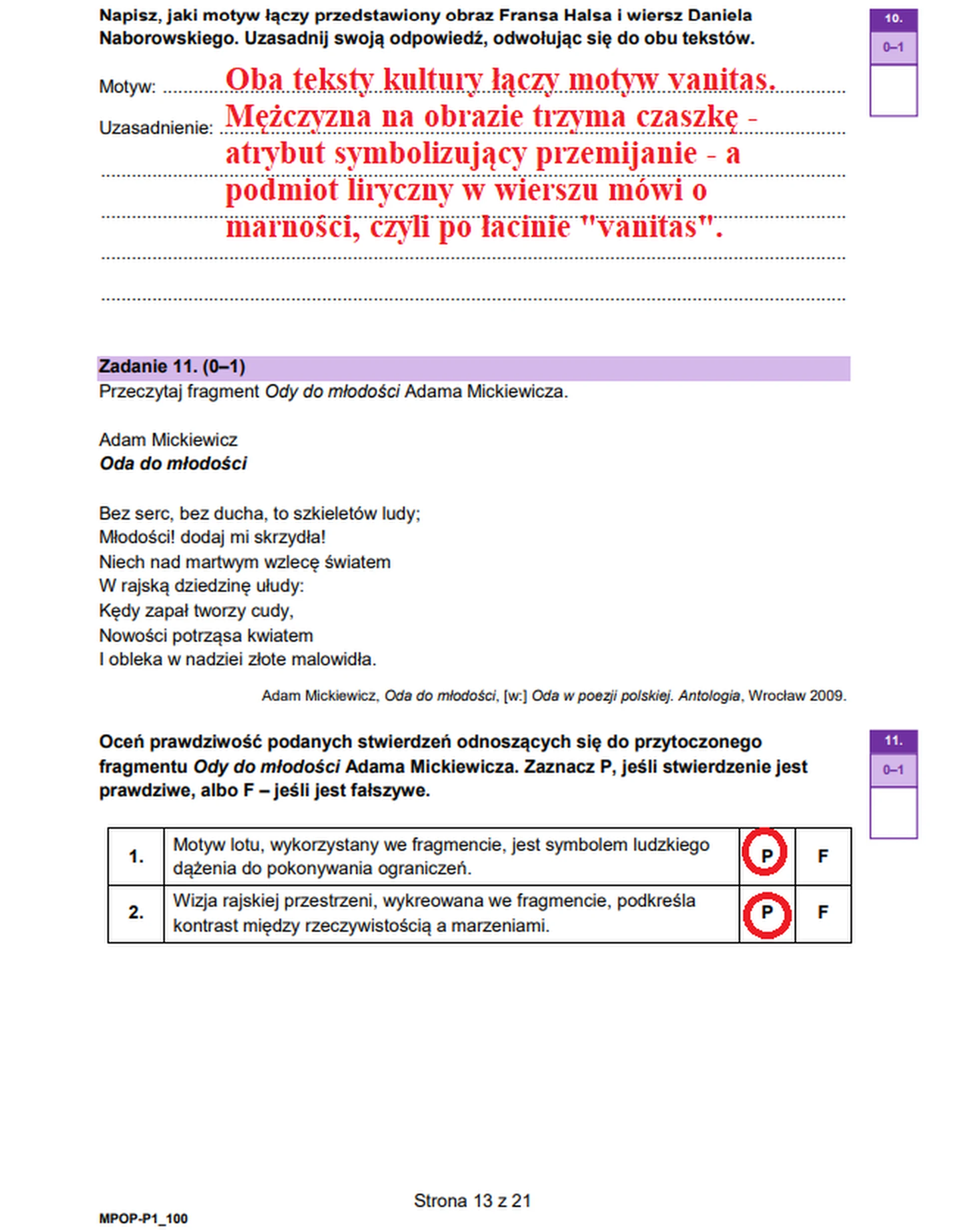 Matura maj 2023. Język polski, poziom podstawowy – strona 13