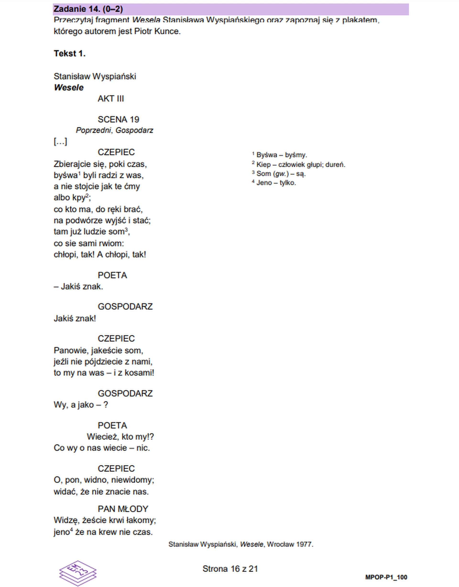 Matura maj 2023. Język polski, poziom podstawowy – strona 16