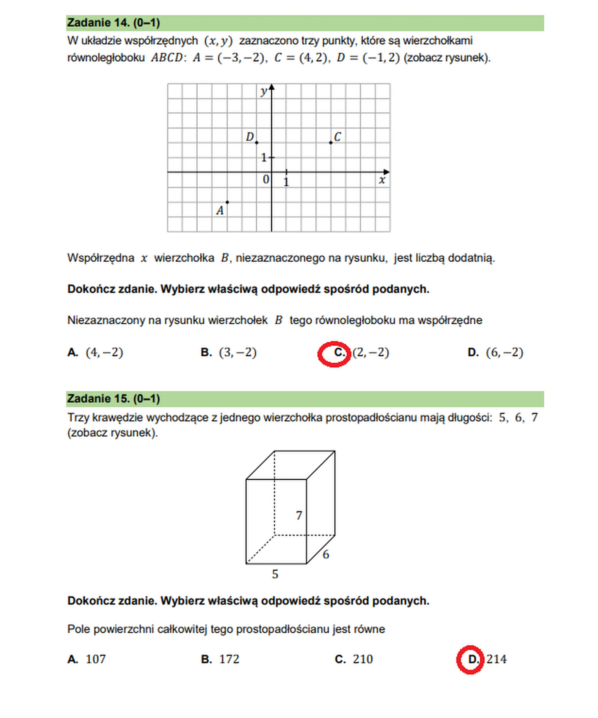 Egzamin ósmoklasisty 2025. Matematyka – strona 8