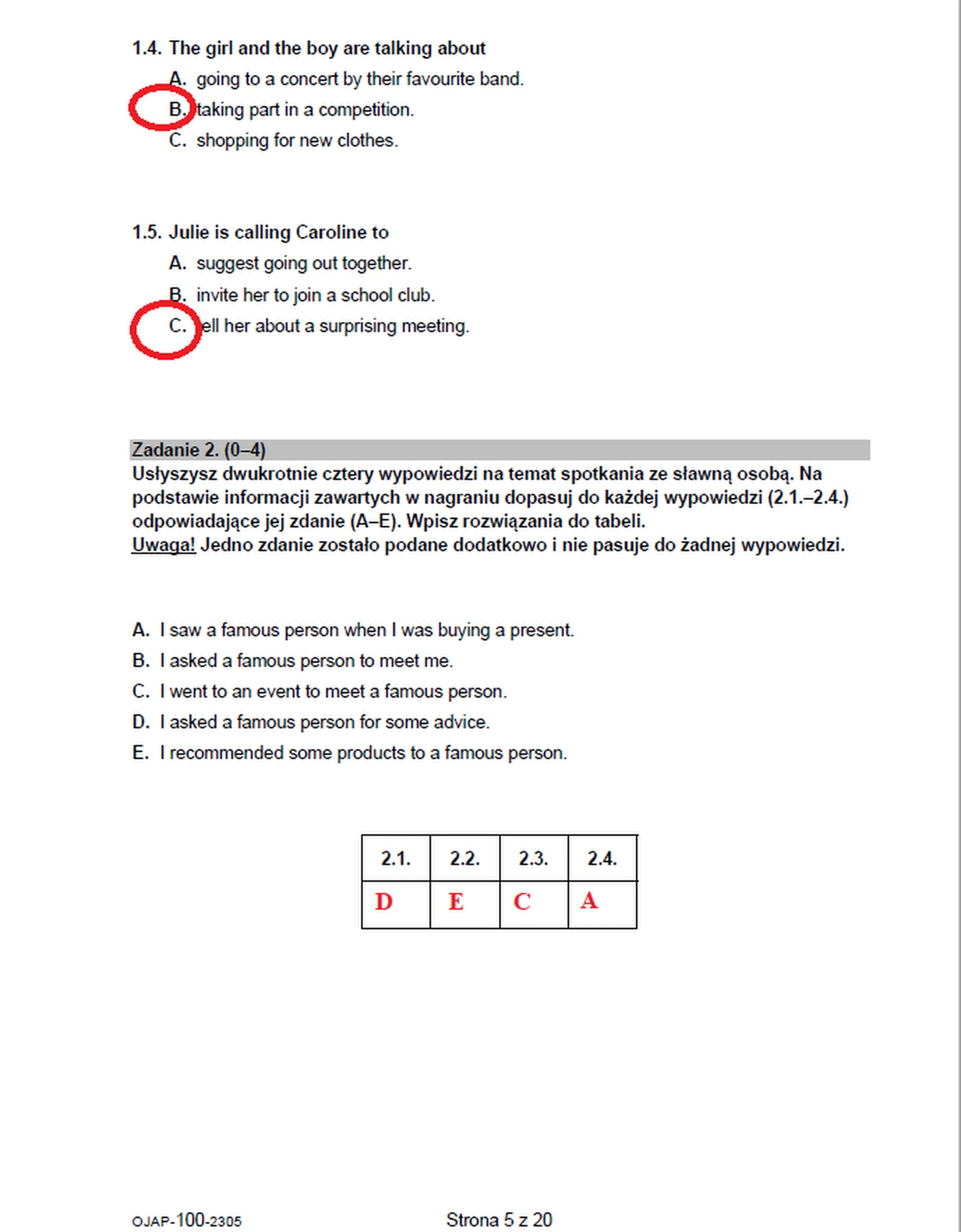 Egzamin ósmoklasisty 2023. Język angielski – strona 3