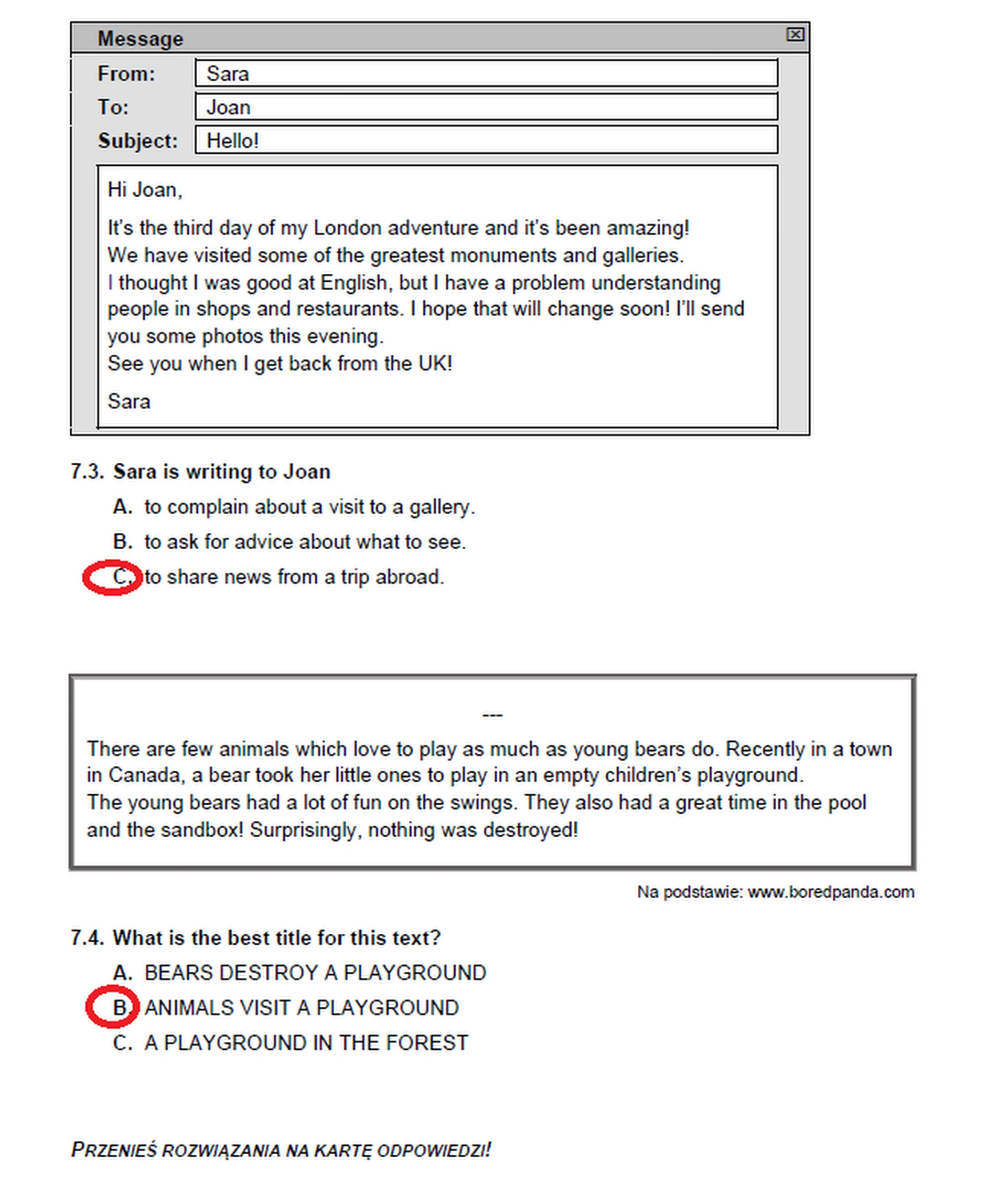 Egzamin ósmoklasisty 2023. Język angielski – strona 9