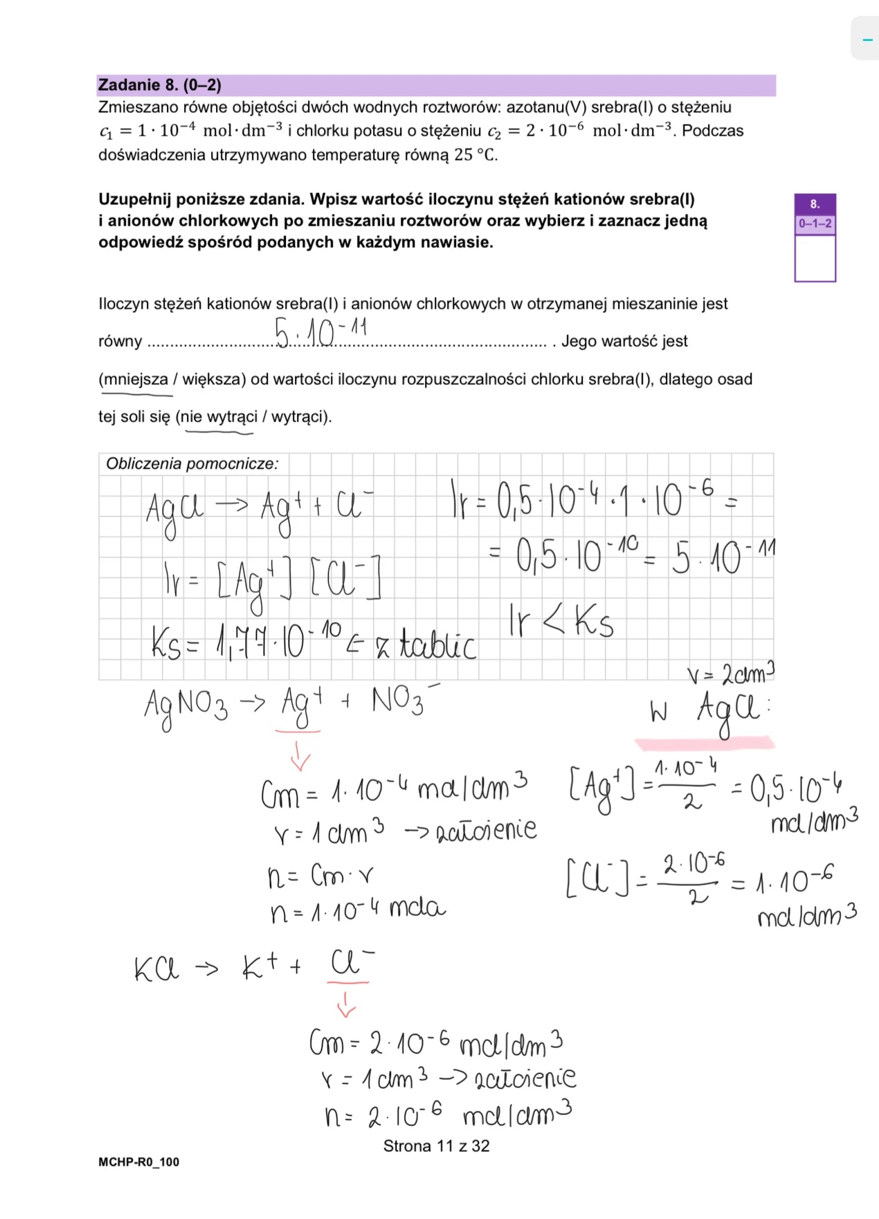 Matura maj 2024. Chemia, poziom rozszerzony – strona 11
