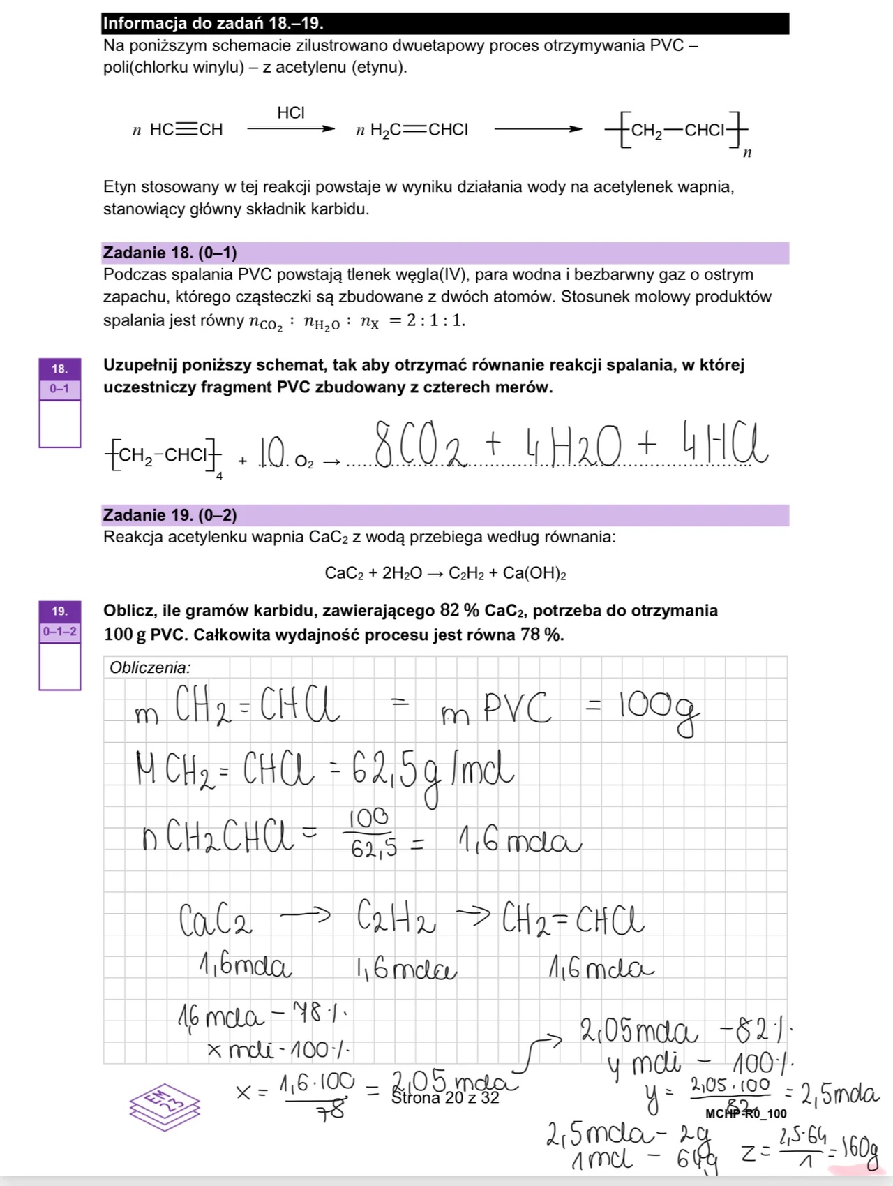 Matura maj 2024. Chemia, poziom rozszerzony – strona 20