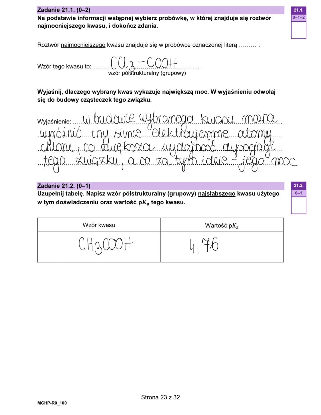 Matura maj 2024. Chemia, poziom rozszerzony – strona 23