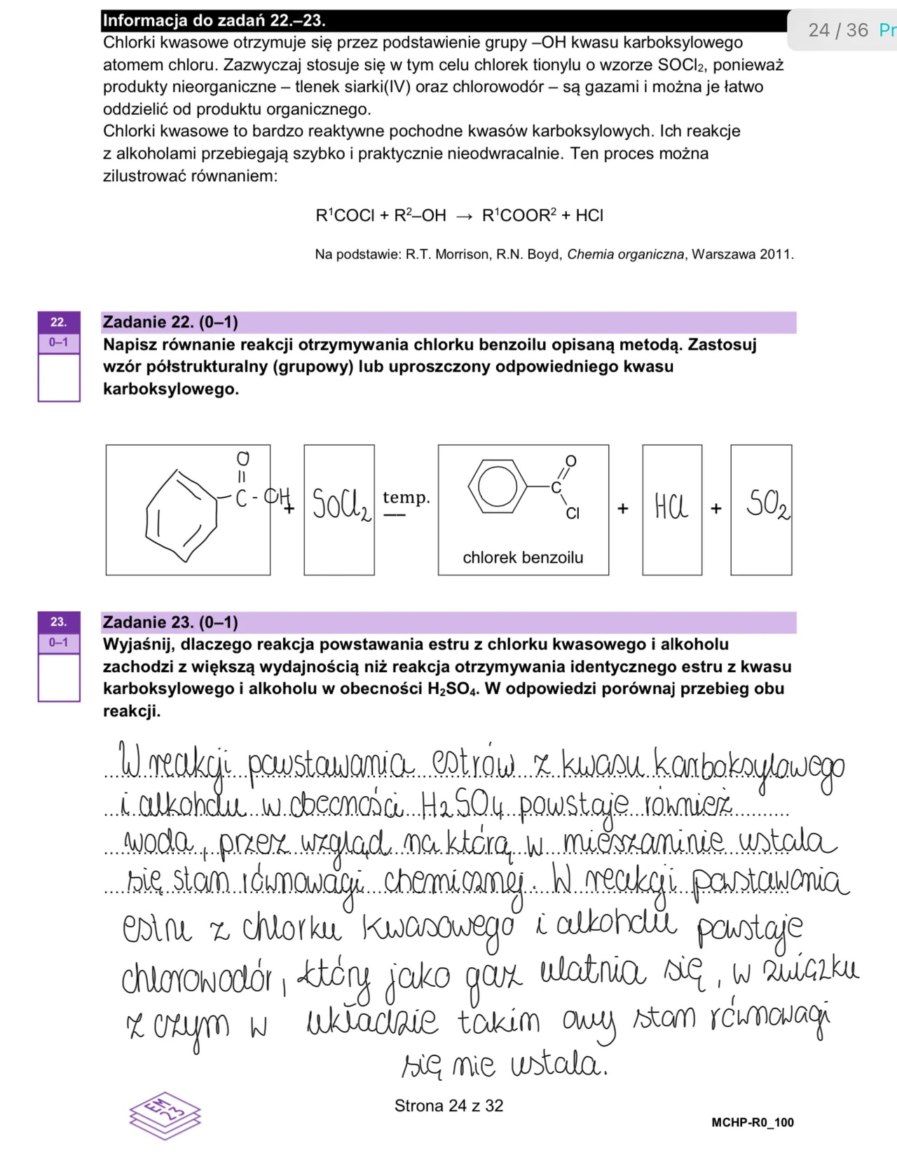 Matura maj 2024. Chemia, poziom rozszerzony – strona 24