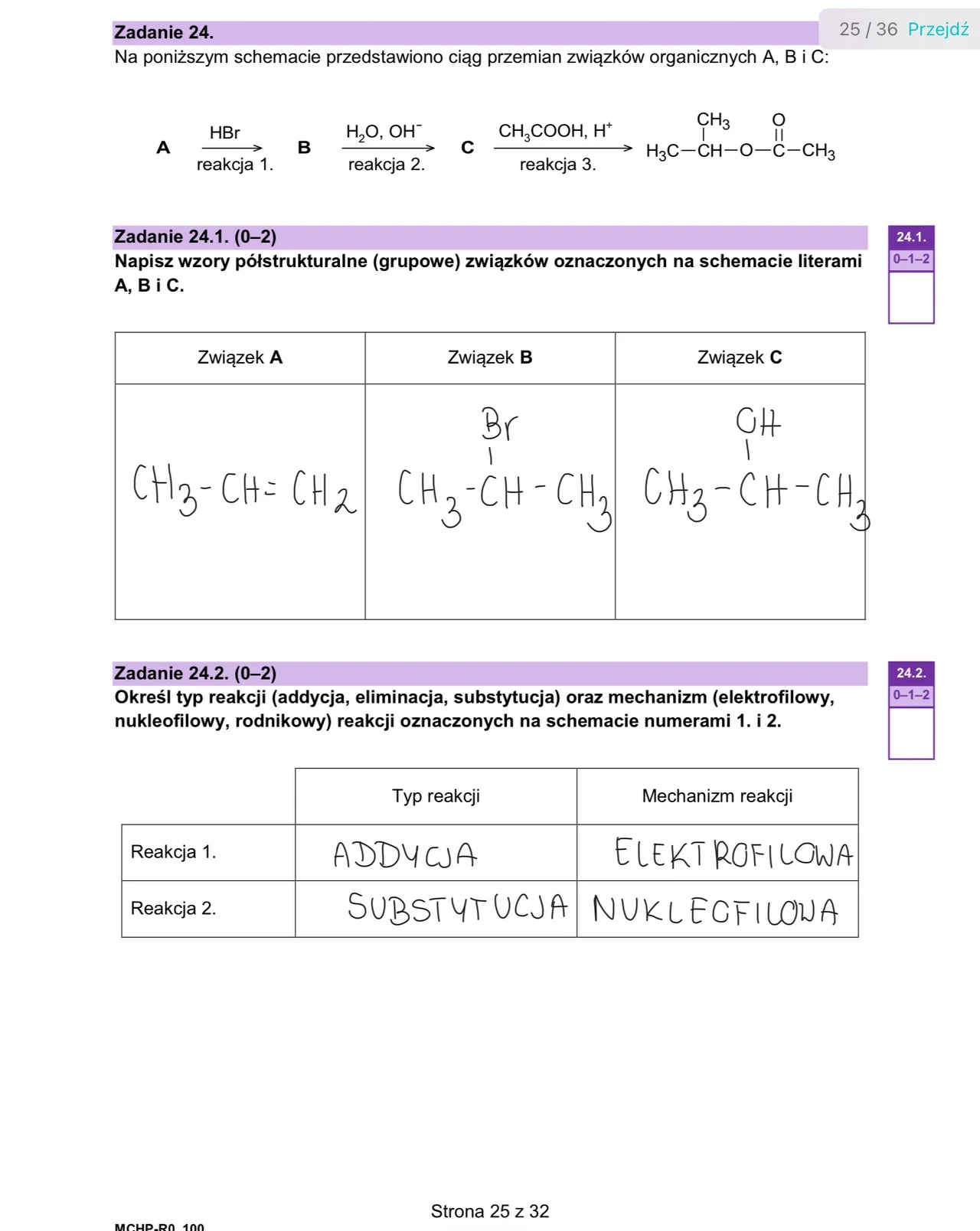 Matura maj 2024. Chemia, poziom rozszerzony – strona 25