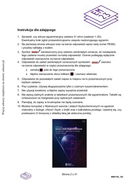 Matura styczeń 2026. Biologia, poziom rozszerzony – strona 2