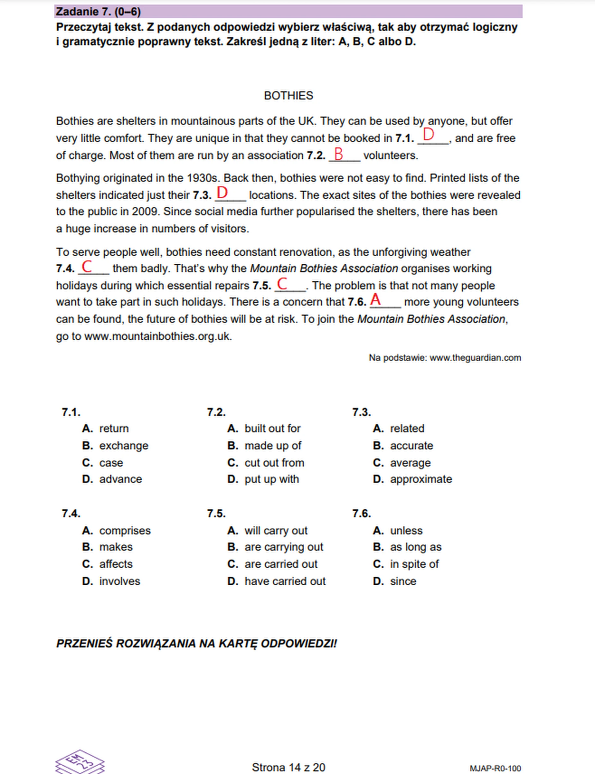 Matura maj 2023. Język angielski, poziom rozszerzony – strona 12