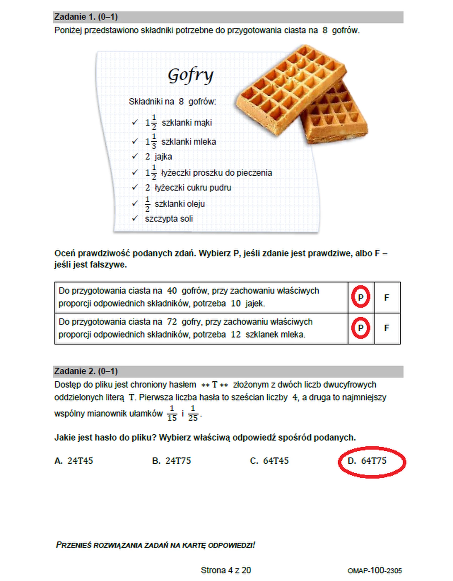 Egzamin ósmoklasisty 2023. Matematyka – strona 2