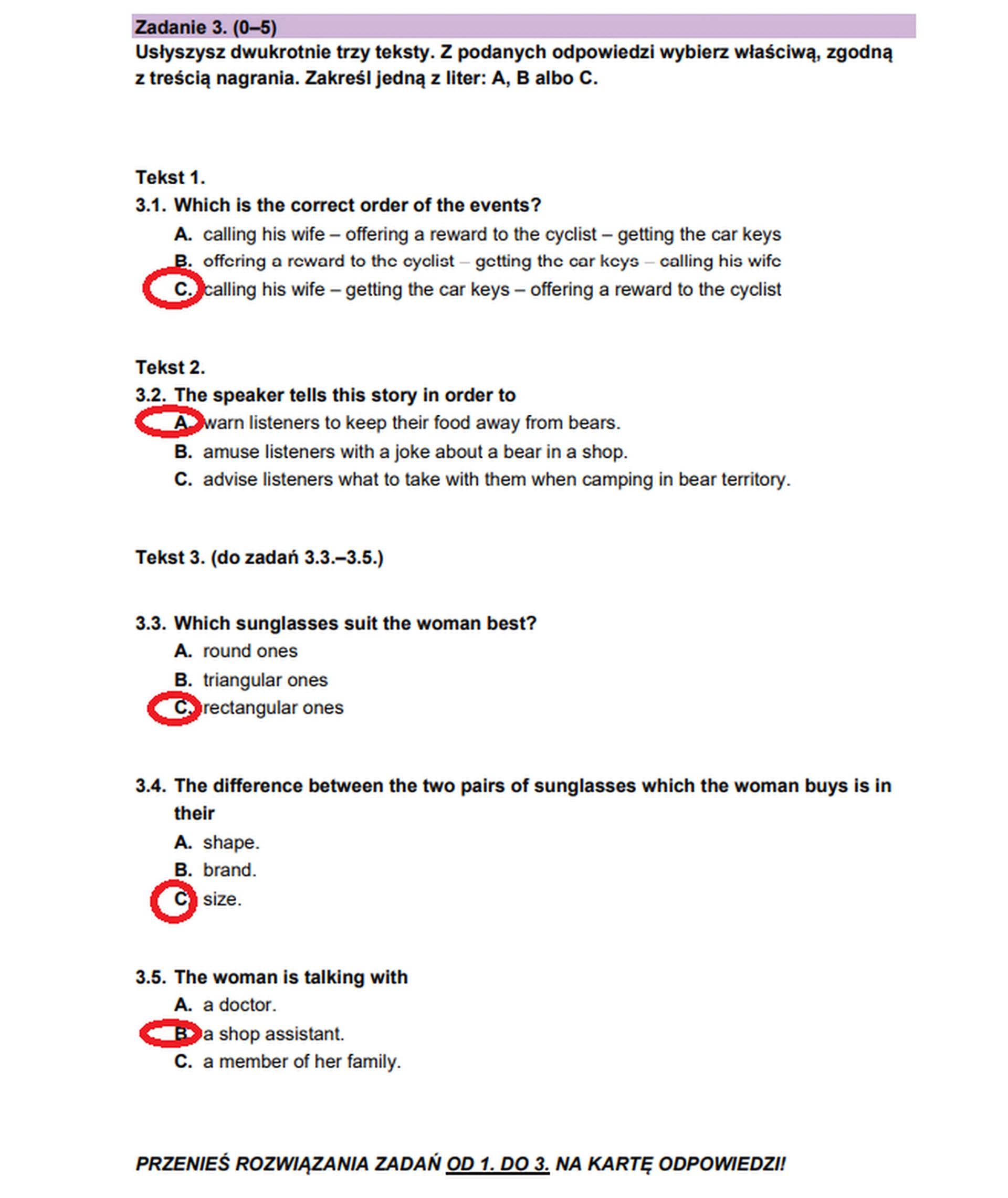 Matura maj 2023. Język angielski, poziom podstawowy – strona 3