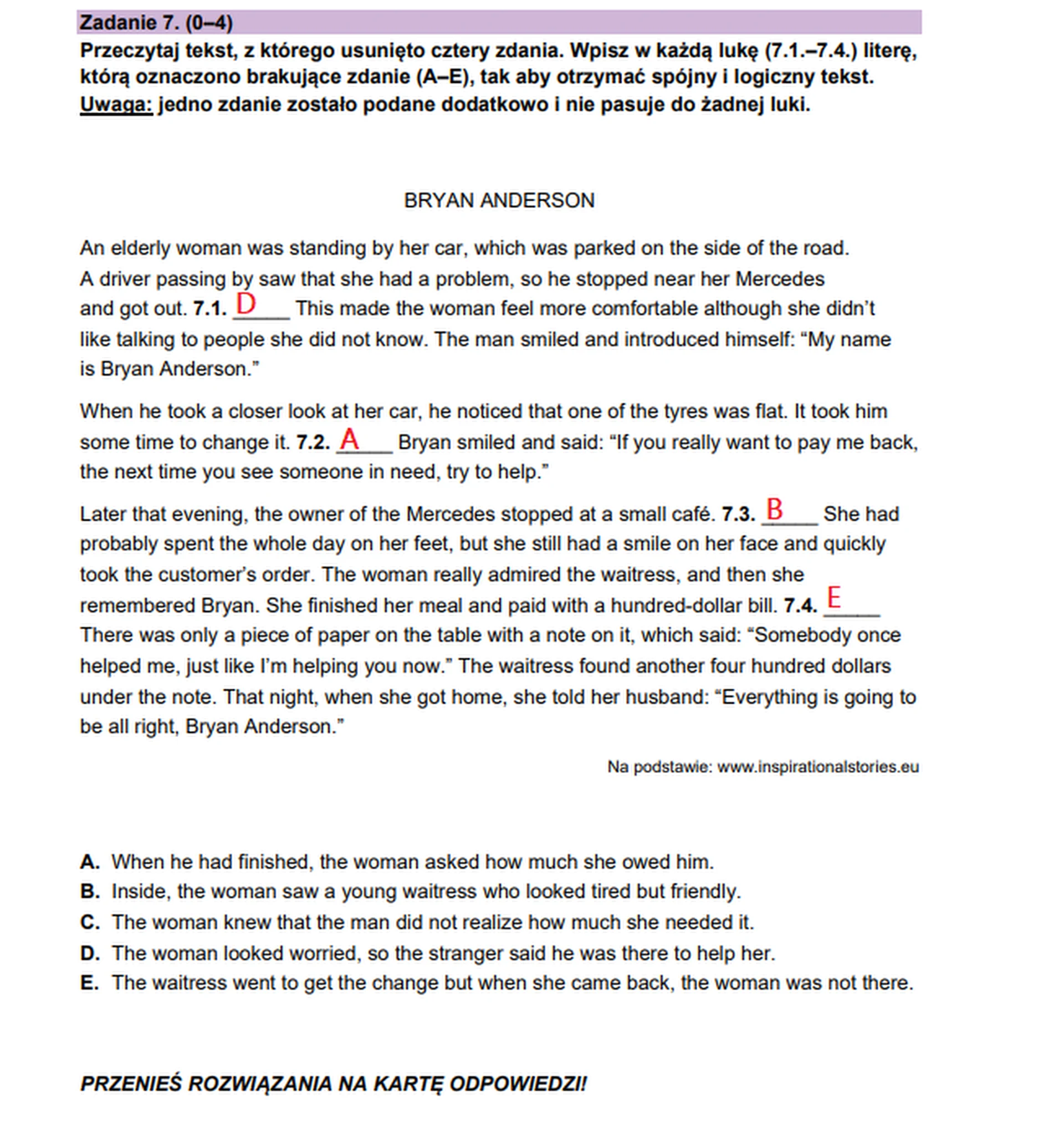 Matura maj 2023. Język angielski, poziom podstawowy – strona 11