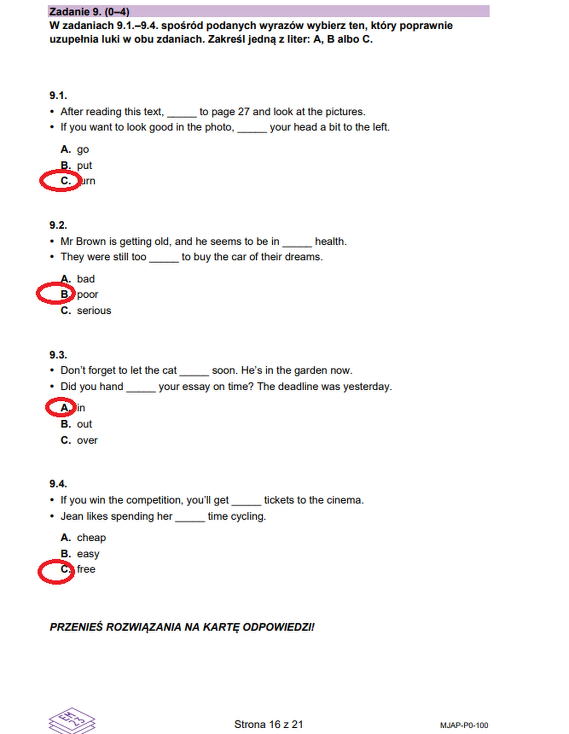 Matura maj 2023. Język angielski, poziom podstawowy – strona 13