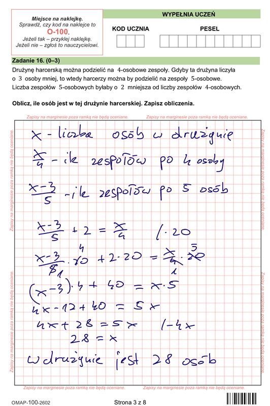Próbny egzamin ósmoklasisty 2026. Matematyka – strona 7