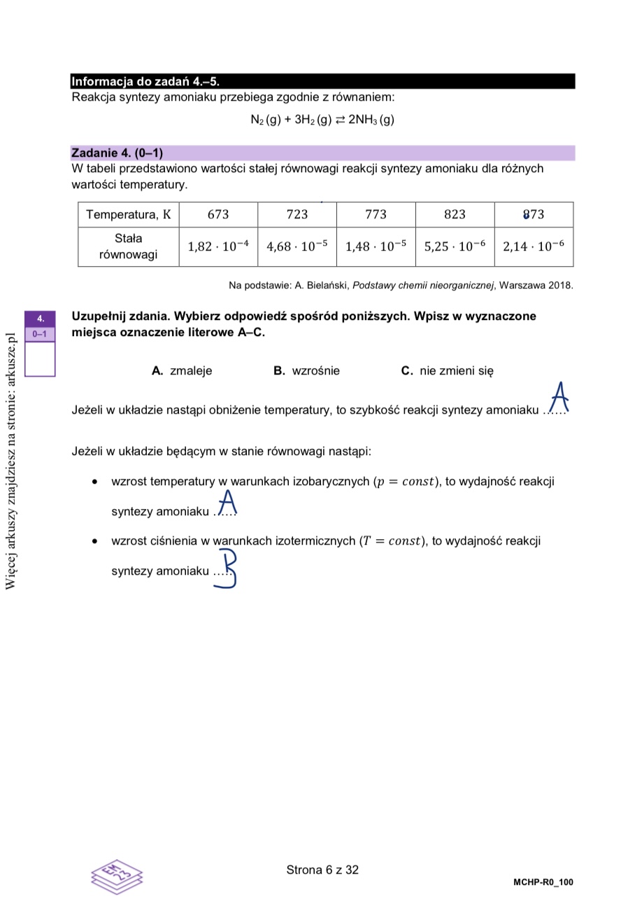 Matura próbna styczeń 2026. Chemia, poziom rozszerzony – strona 6