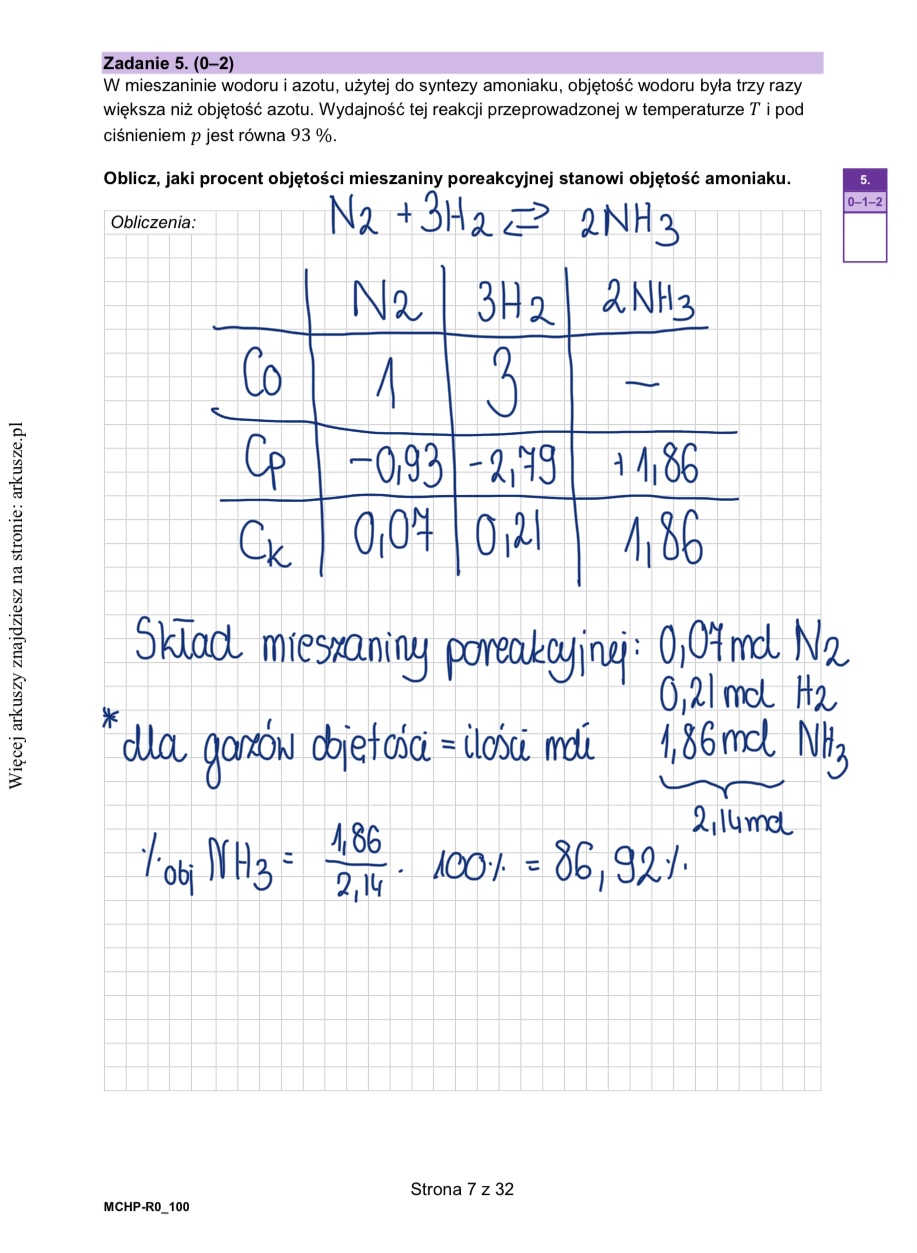 Matura próbna styczeń 2026. Chemia, poziom rozszerzony – strona 7
