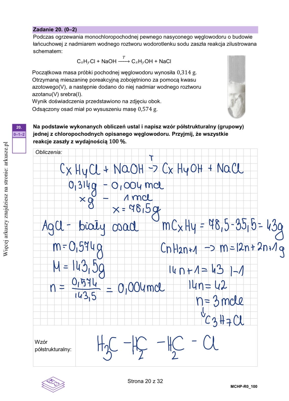 Matura próbna styczeń 2026. Chemia, poziom rozszerzony – strona 20