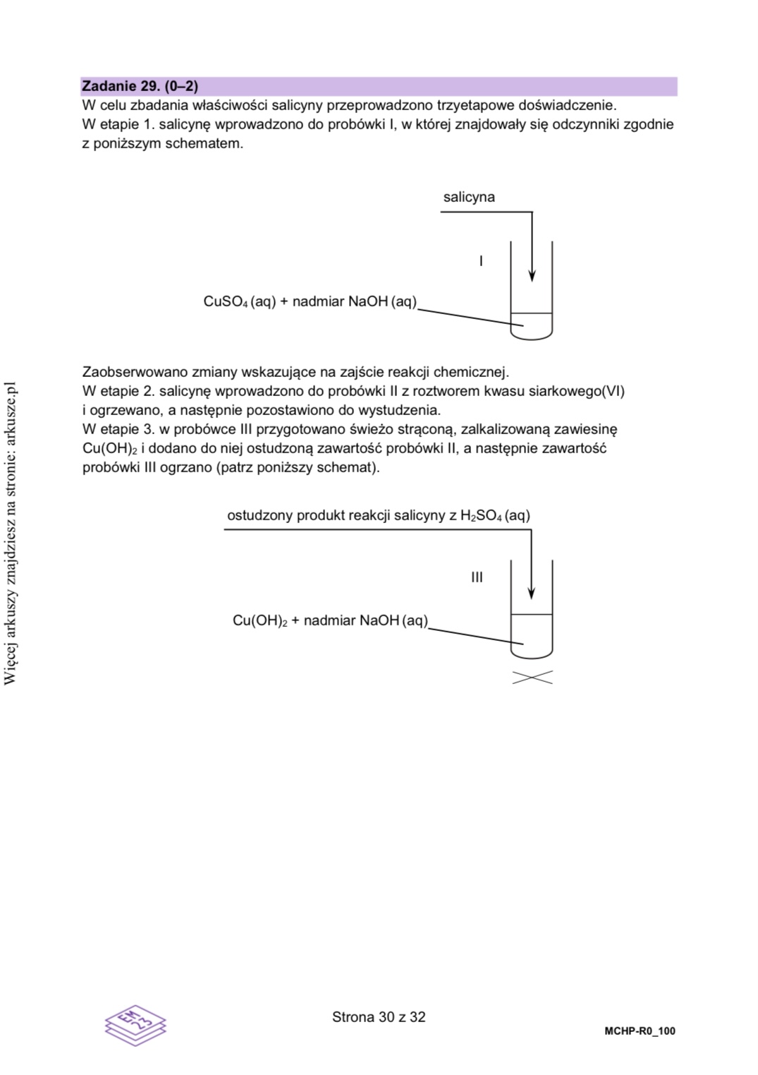 Matura próbna styczeń 2026. Chemia, poziom rozszerzony – strona 30