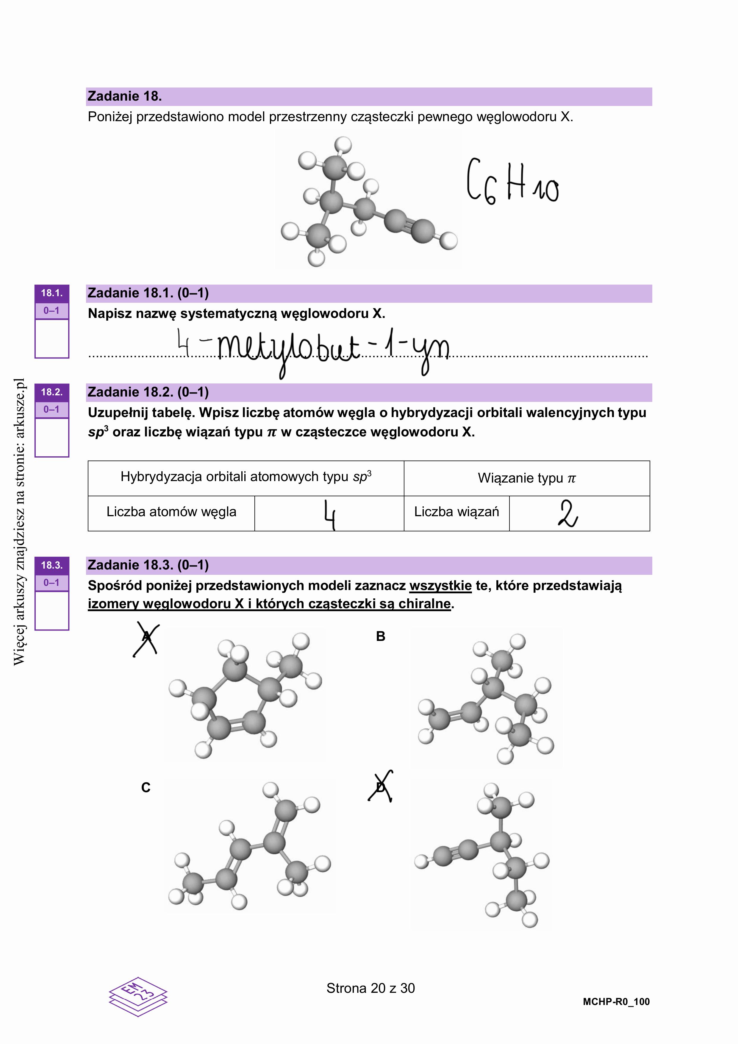 Matura grudzień 2024. Chemia, poziom rozszerzony – strona 18