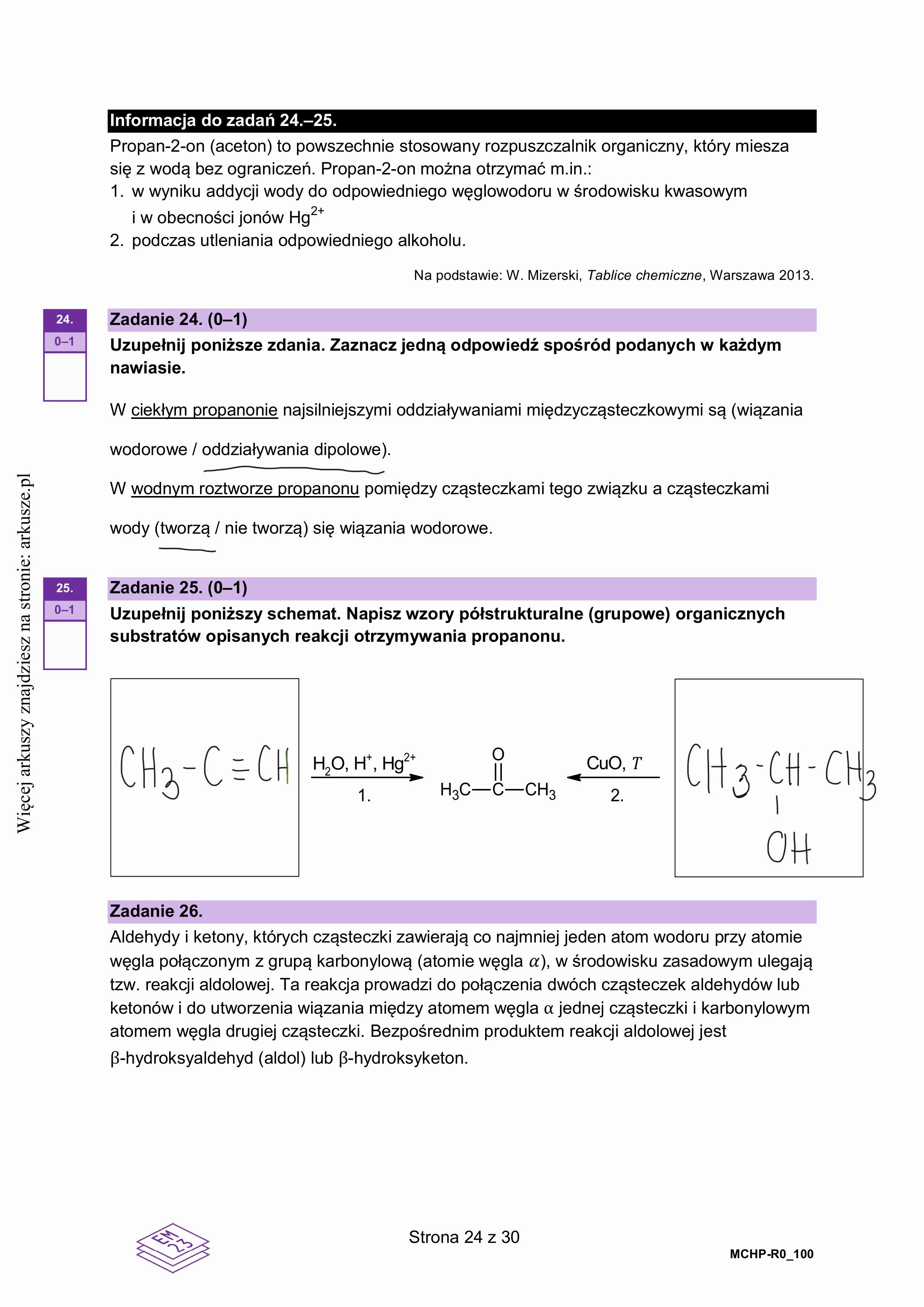 Matura grudzień 2024. Chemia, poziom rozszerzony – strona 22