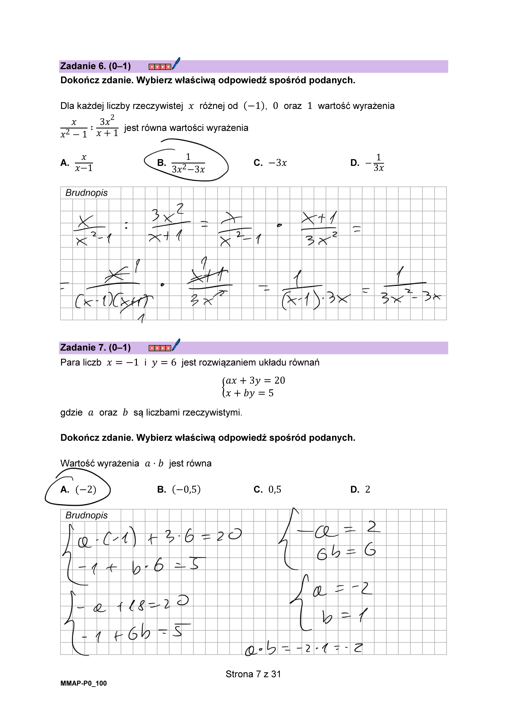 Matura grudzień 2024. Matematyka, poziom podstawowy – strona 7